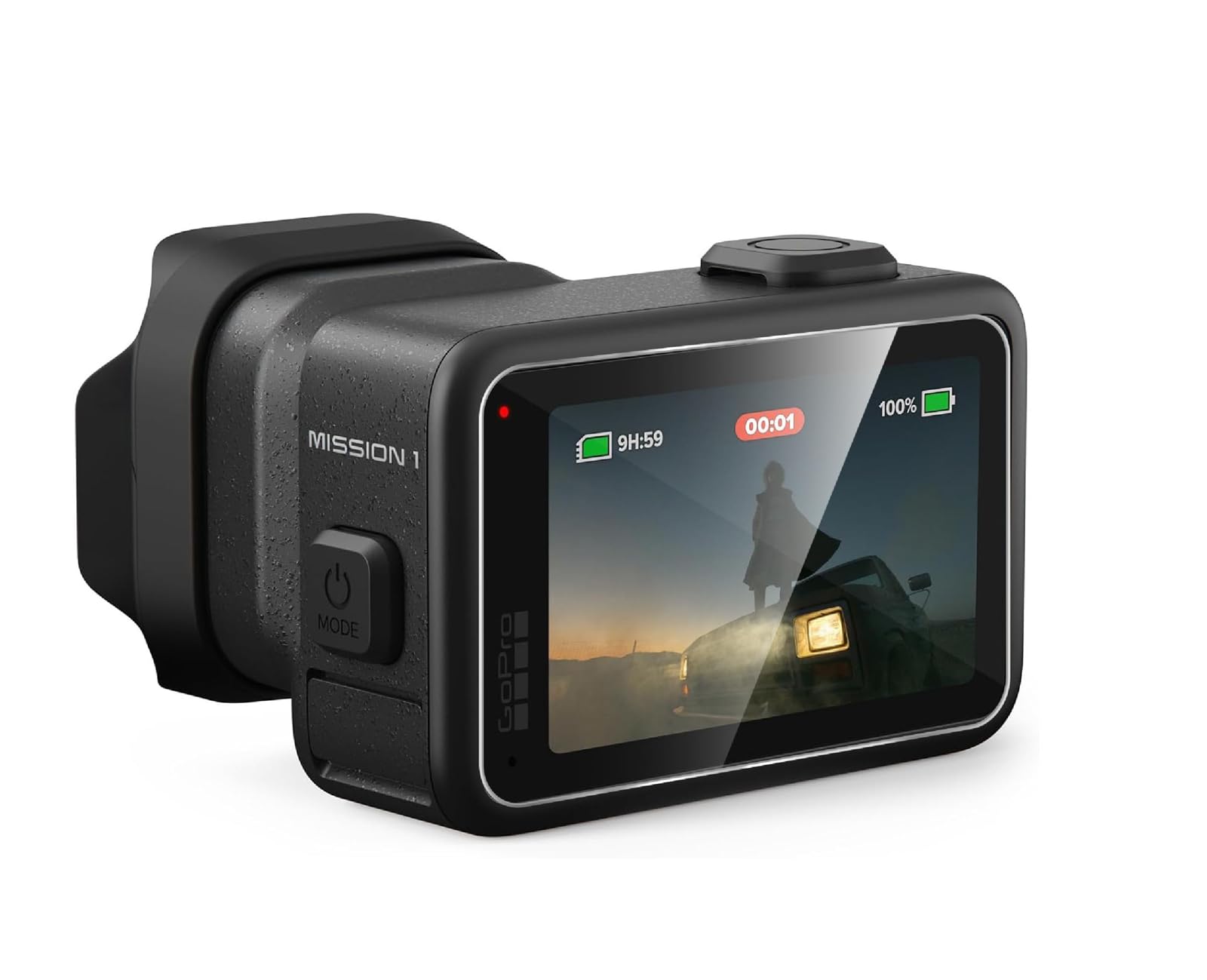 GIOPUEY Vetro Temperato Compatibile con GoPro Mission 1 PRO, 4 Pezzi Pellicola Prottetiva e 2 Pezzi Pellicola Fotocamera, HD, Resistente ai Graffi, Senza Bolle (Transparent)