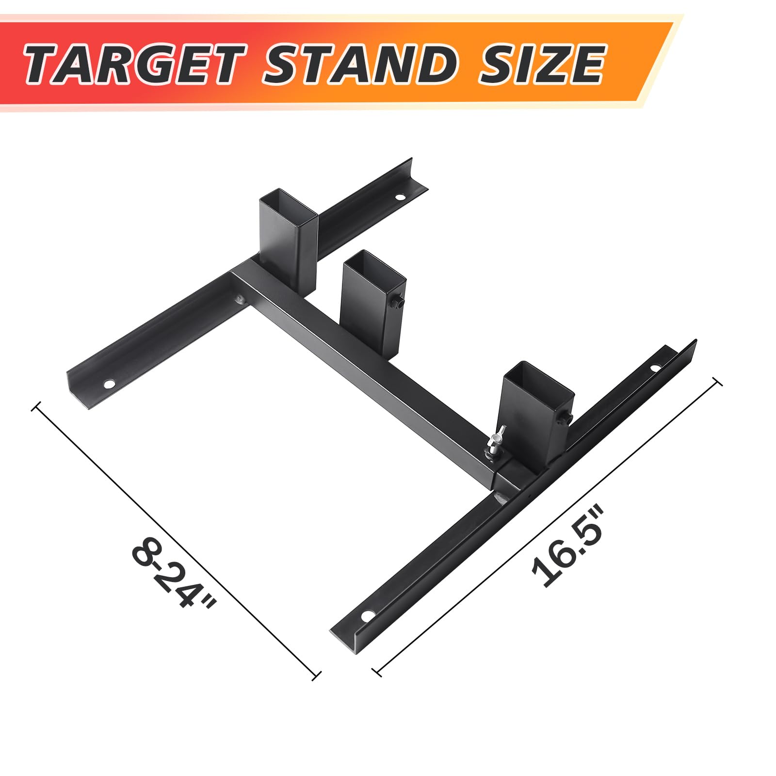 Shooting Target Stand for Outdoors, Target Stands for Shooting Range, Stable Adjustable Steel Base for Paper Targets Cardboard Silhouette, H Shape USPSA/IPSC, IDPA Practice