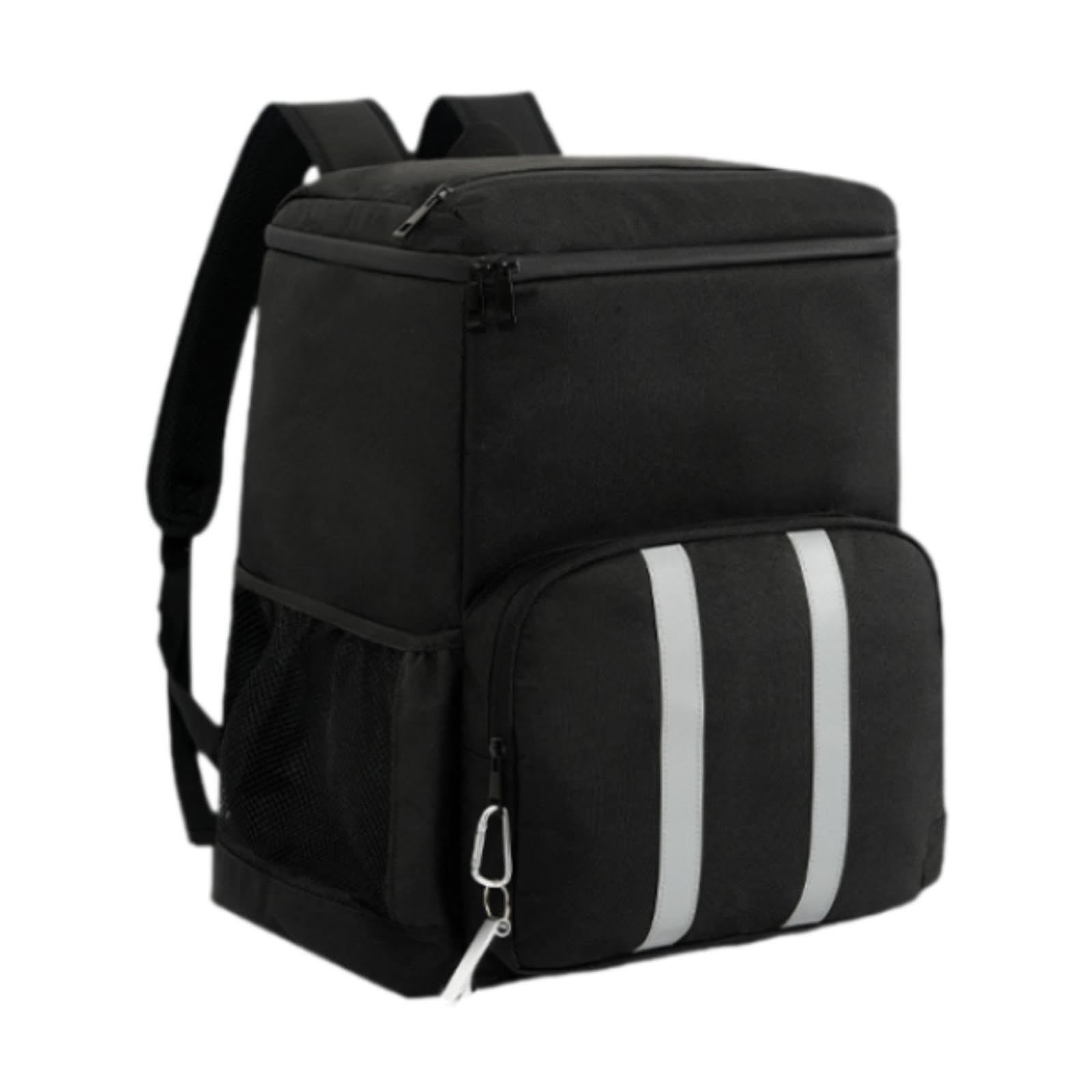 Sac isotherme repas noir en tissu Oxford étanche pour camping