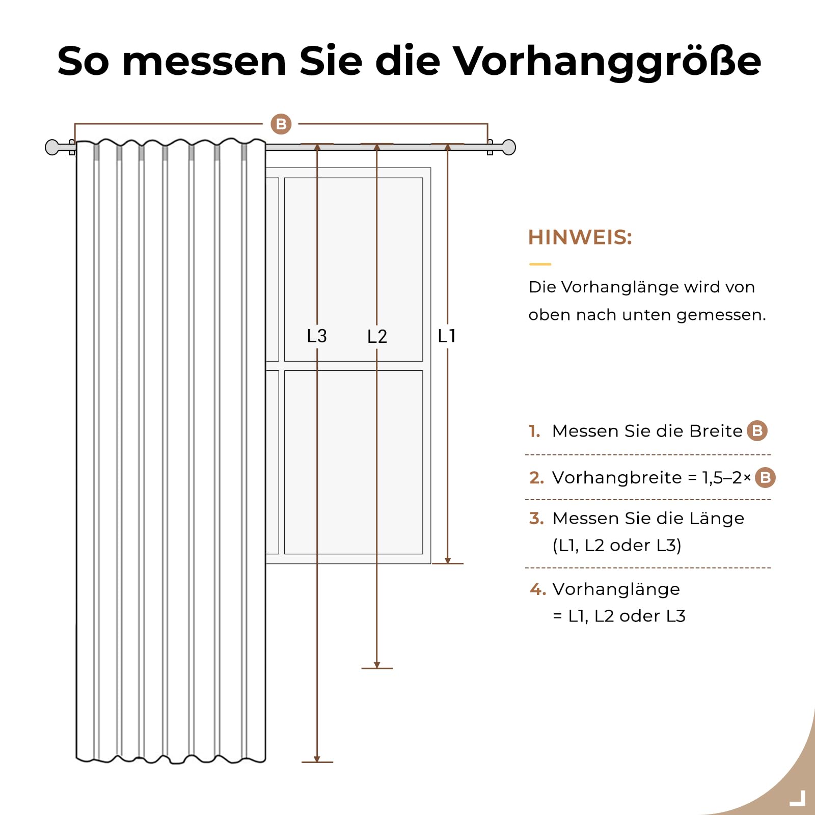INOVADAY 100% Verdunkelungsvorhänge 2 Stück 245 cm Lang,Vorhang Blickdicht Thermovorhang Kälteschutz Vorhang Hellbeige,Gardinen Schlafzimmer Wohnzimmer,H 245 x B 140 cm