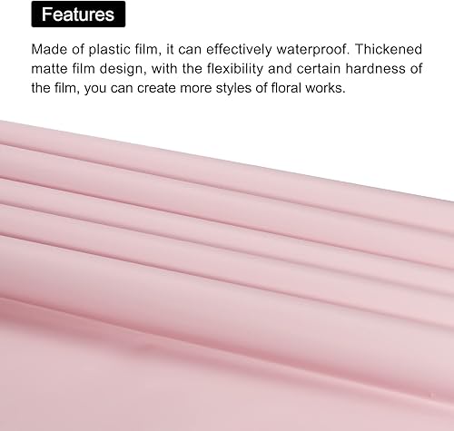 Miniatura 4 de MECCANIXITY 10 piezas de papel de regalo de flores de doble cara, morado, 22.8 x 22.8 pulgadas, impermeable, para suministros de ramo de