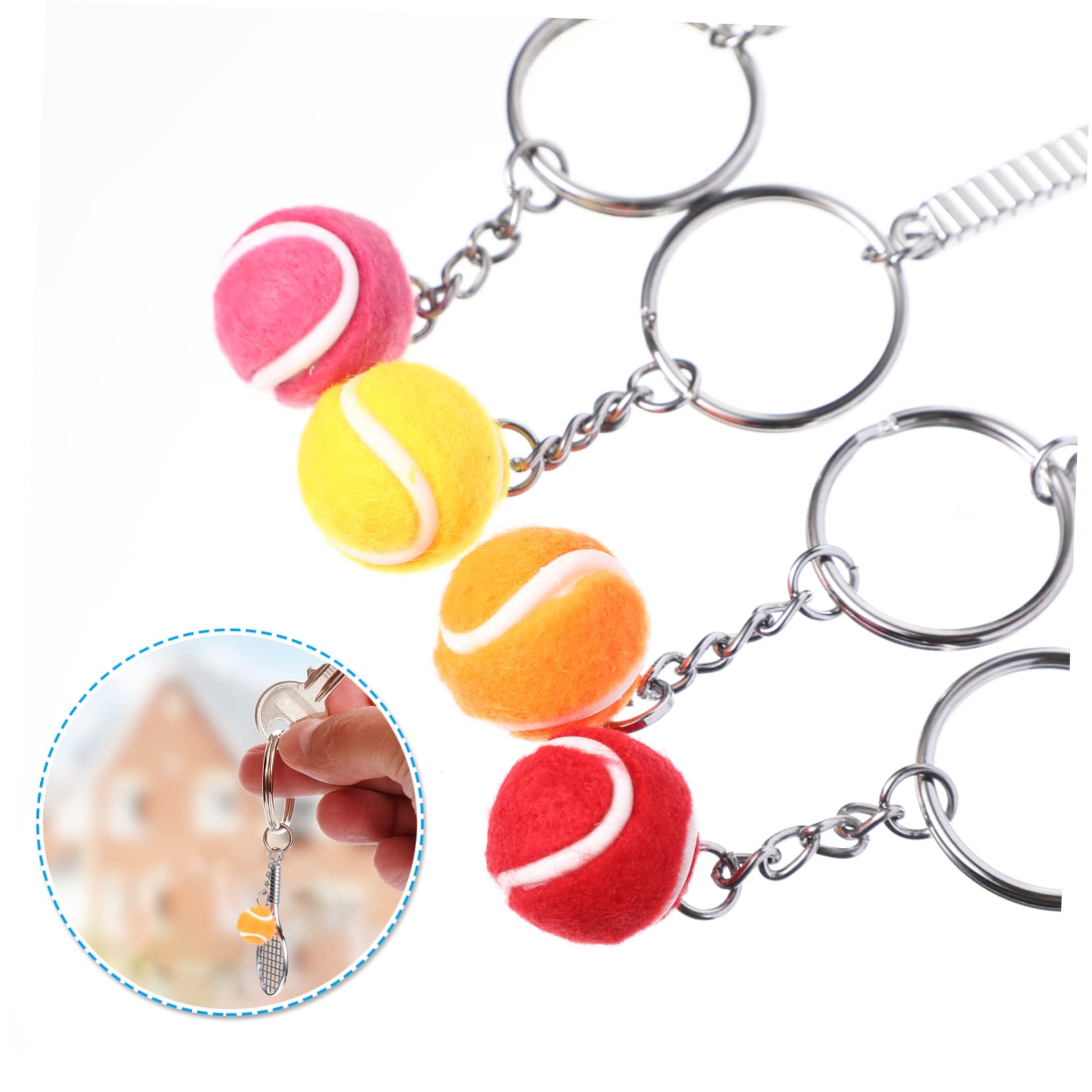 VALICLUD 15piezas Llaveros De Tenis Miniatura Colgante Deportivo Balón Accesorios Para Bolsa y Llaves Para y Familia Diseño Práctico y Estiloso