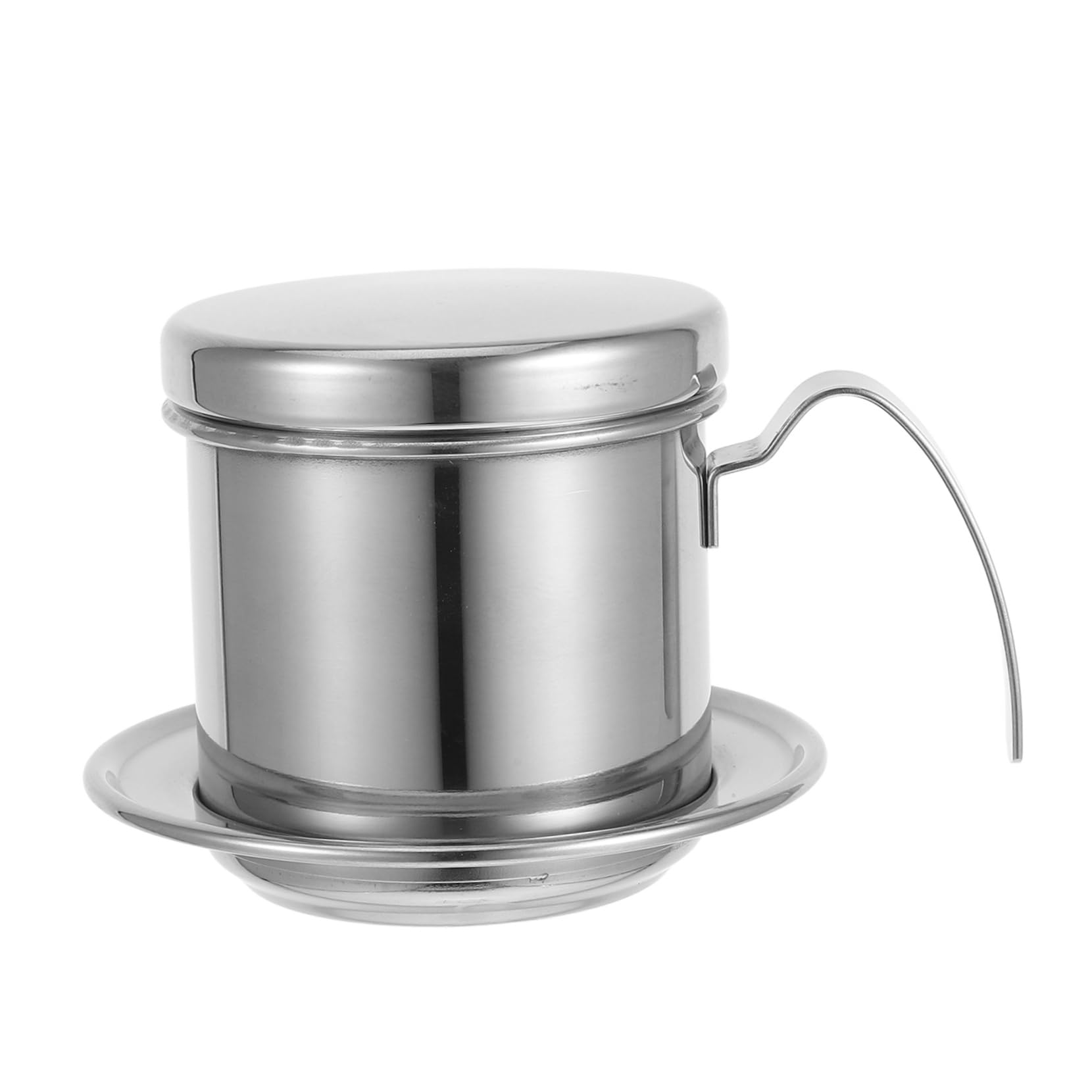 Stainless Steel Vietnamese Coffee Maker Portable Single Serve Drip Brewer with Reusable Coffee Infuser for Home and Kitchen