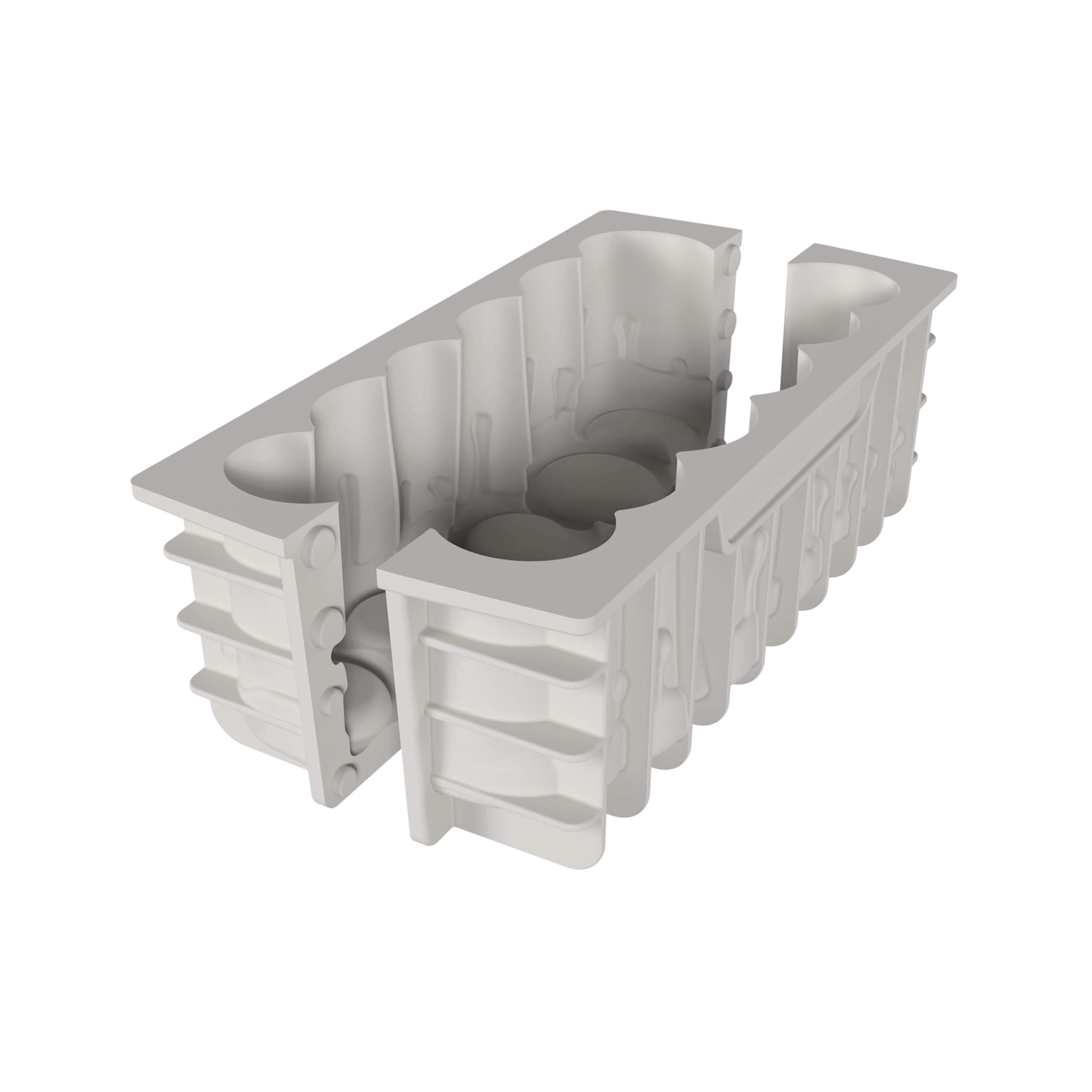 silikomart | Moule en Silicone BÛCHE LUMIÉRE, antiadhésif, Lot de 1 Moule, Design 3D, 219 x 89 mm, h 75 mm, Volume 1,08 l, Made in Italy