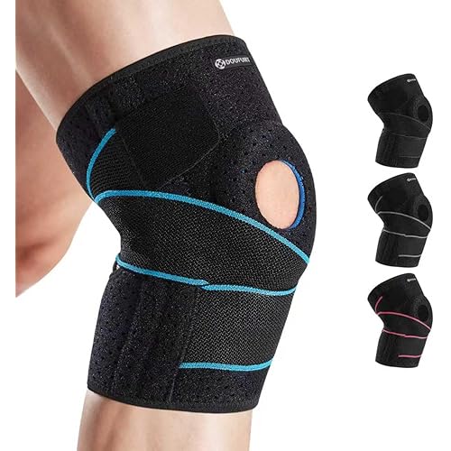 DOUFURT Knee Brace for Women & Men Meniscus Tear, Plus Size Knee Braces for Knee Pain Relief, Arthritis, Compression Knee Support Side Stabilizers