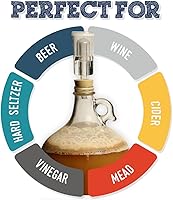 Vista 4 de Tapones de goma TPE de fermentación - Tapones perforados para esclusas (#6, 6.5, 7, 7.5, 8-5-Pack)