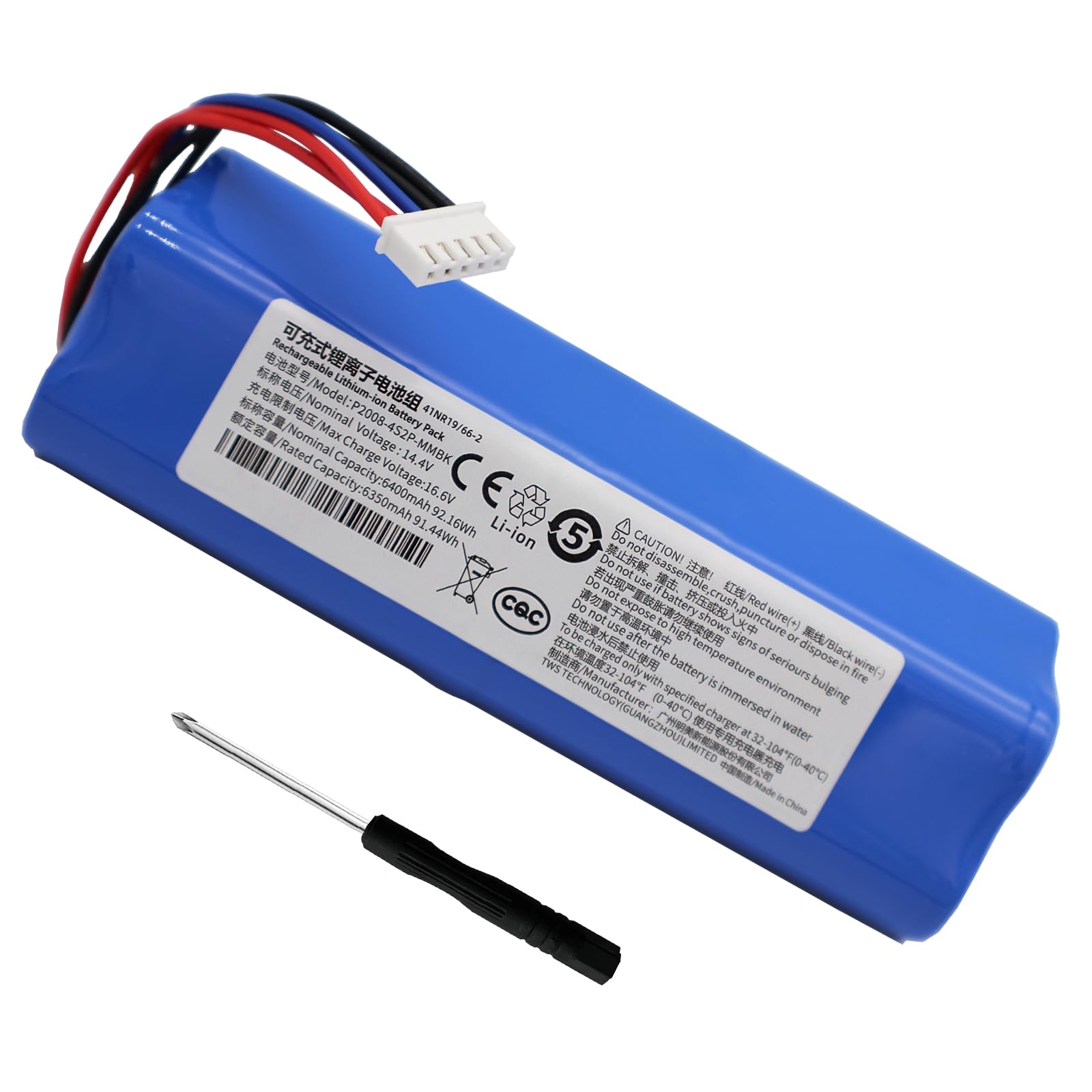6400mAh for Replacement for Ecovacs Deebot T5 T8 T8+ T9 T9+ Deebot Ozmo Compatible with Battery