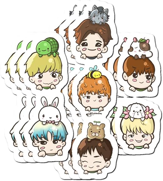 amazon com story storm store monsta x animals stickers 3 pcs pack tools home improvement