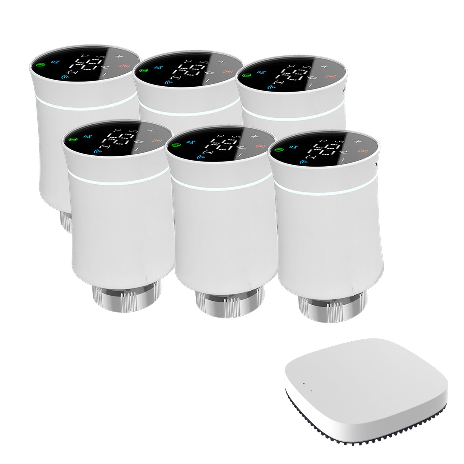 Zigbee Thermostat Radiator Ventil, Tuya ZigBee3.0 Smart Programmierbarer Thermostat, Temperaturheizung, Alexa, Googlehome Sprachsteuerung