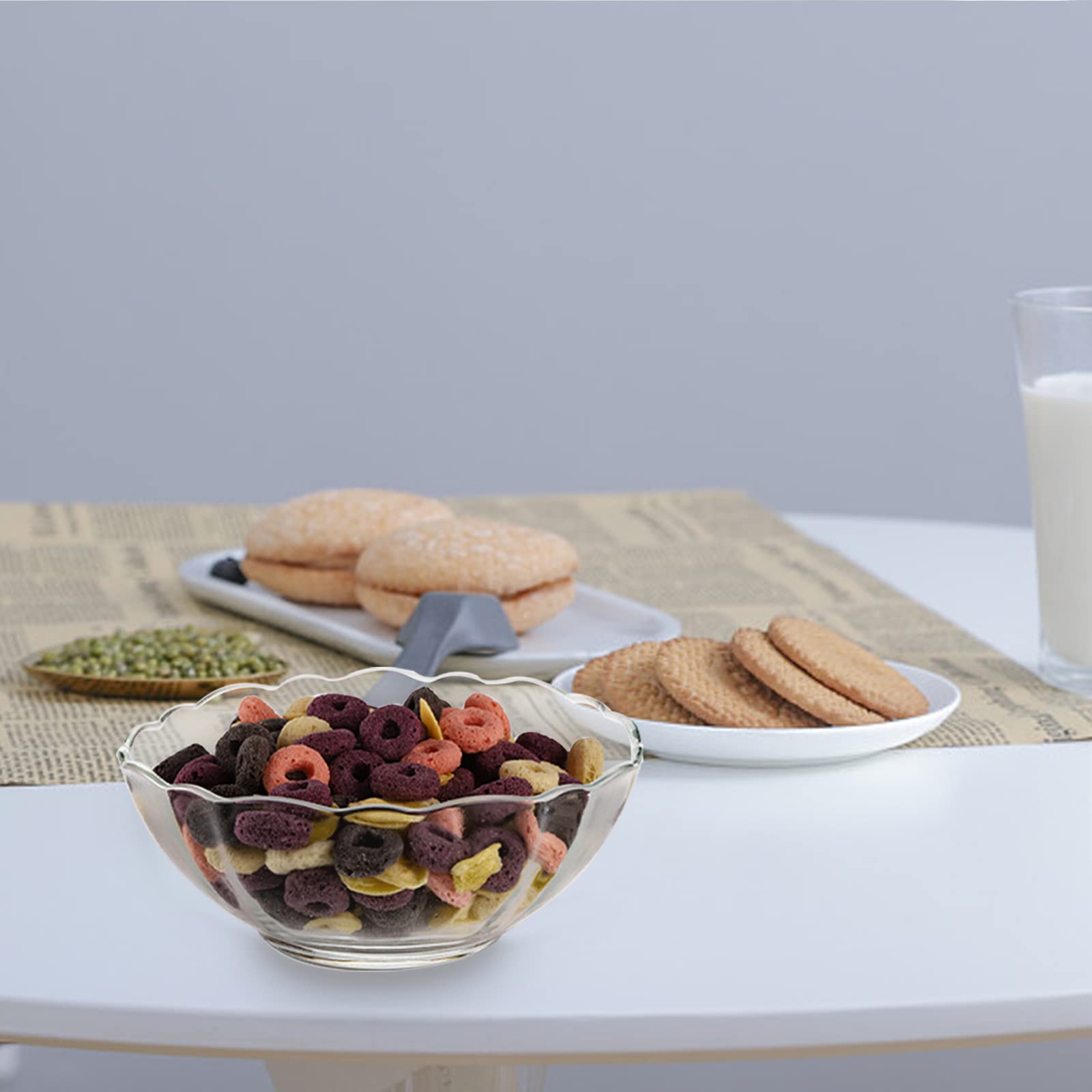 Jucoan 18 Pack 9 oz Mini Glass Bowls, Clear Glass Meal Prep Bowls