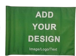 Custom Golf Flag Personalized Flag for Golf Pin with Plastic Tube or Brass Grommets (Grommet Style)