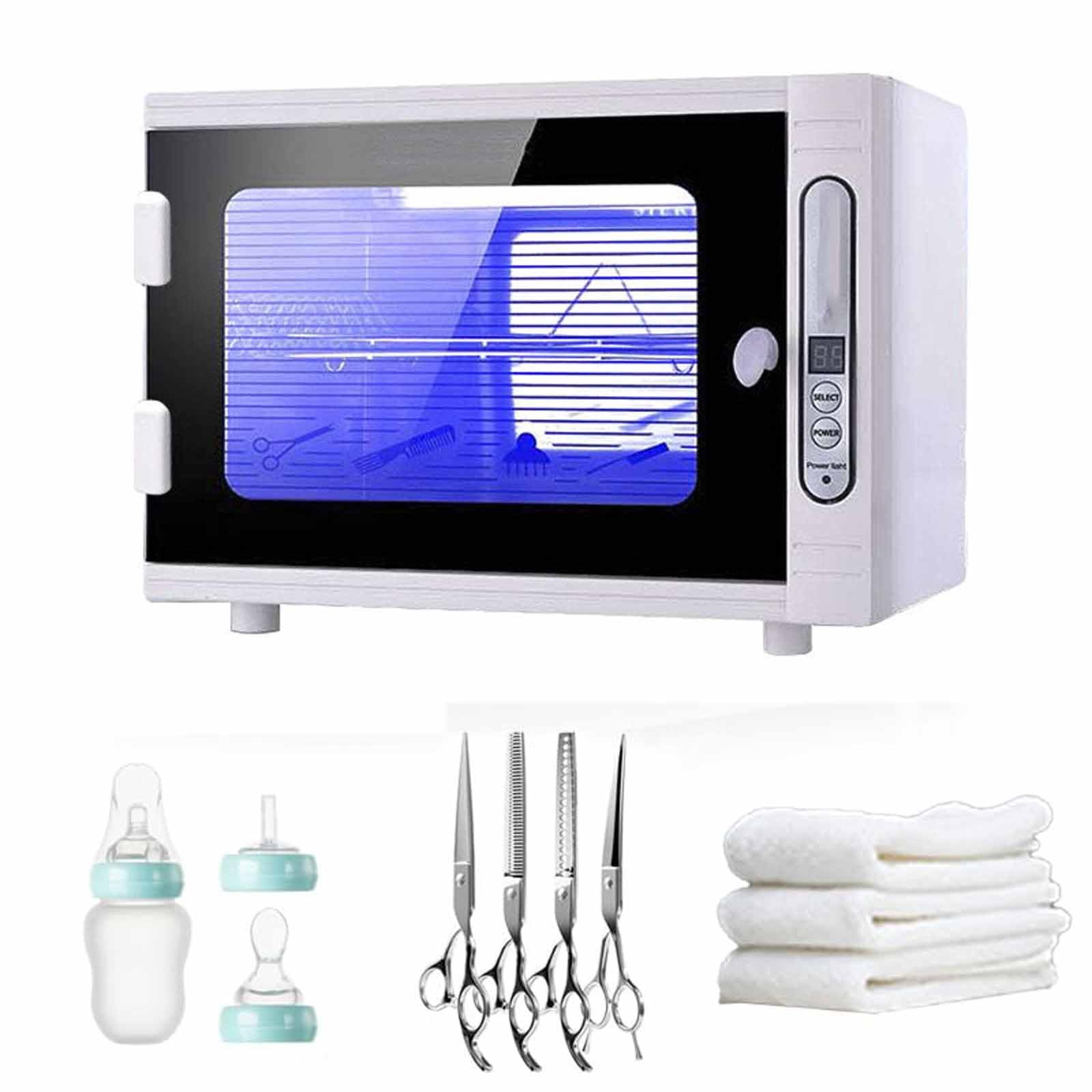 Desinfectante Doméstico De Gran Capacidad De 12 L, Con Temporizador (5-60 Min), Bandeja De 2 Capas, Pantalla LCD Fácil De Usar, Una Sola Máquina Multiusos, Ideal Para Botellas Y Vajilla.,White