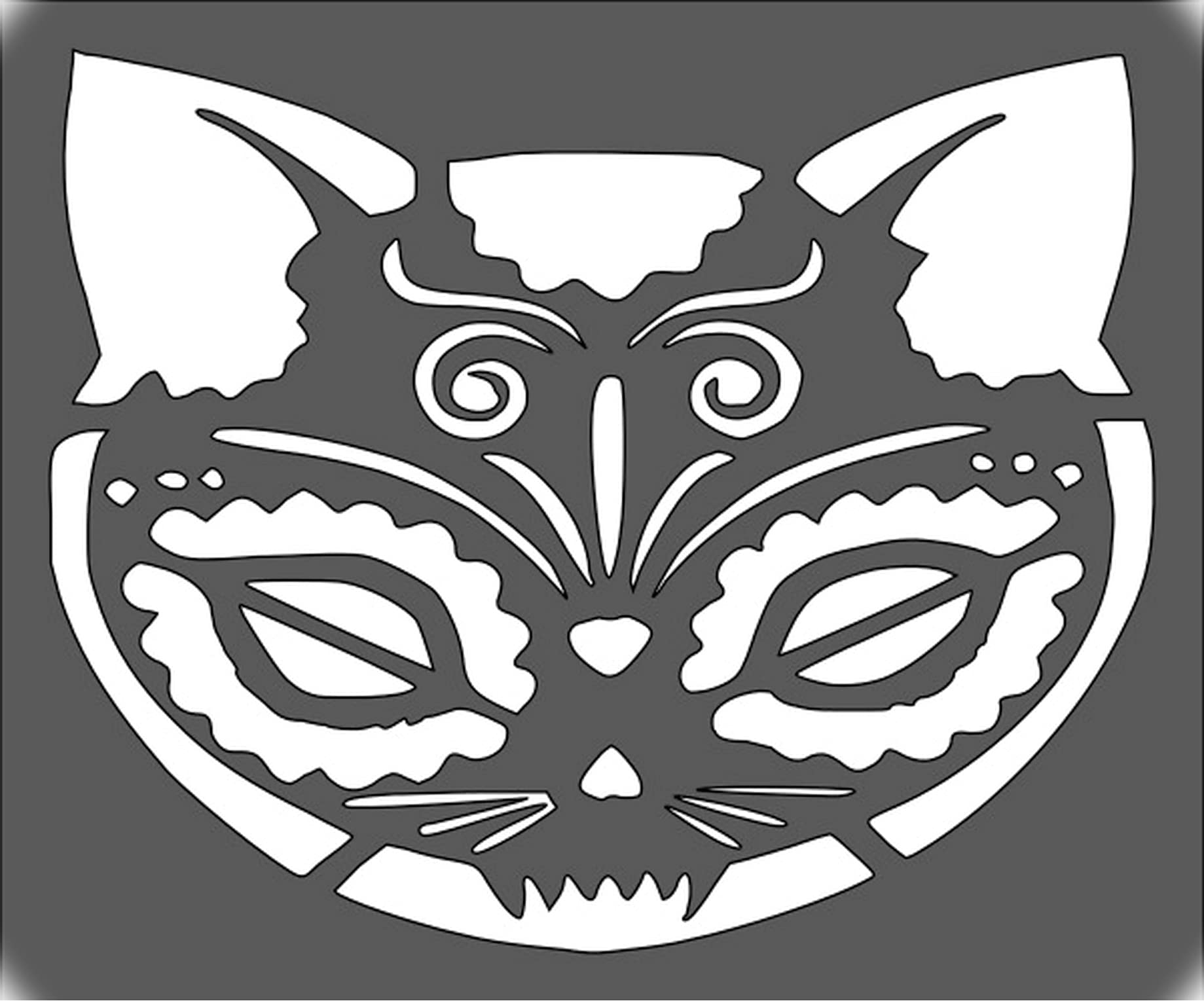 Sugar Skull Face Stencils
