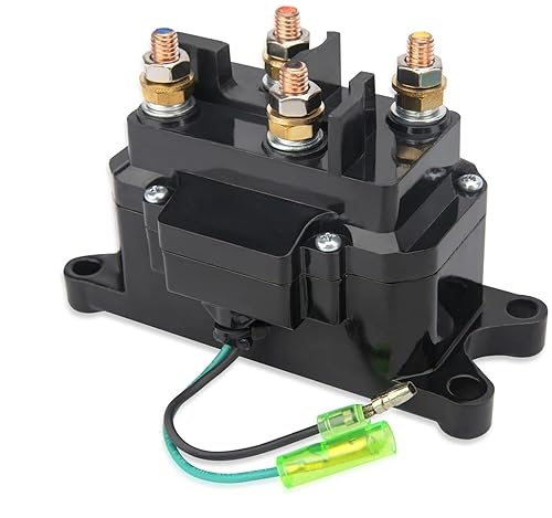 Contactor de relé solenoide de cabrestante 12 V 250 A, camión de pulgar, para ATV, UTV, barco, 4x4, vehículos de 1500-5000 libras, cabrestante con 6