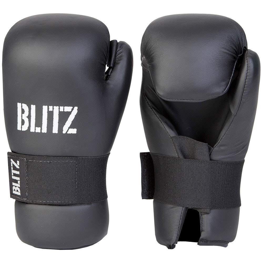 Blitz Semi Contact Open Palm Gloves - Black - Medium