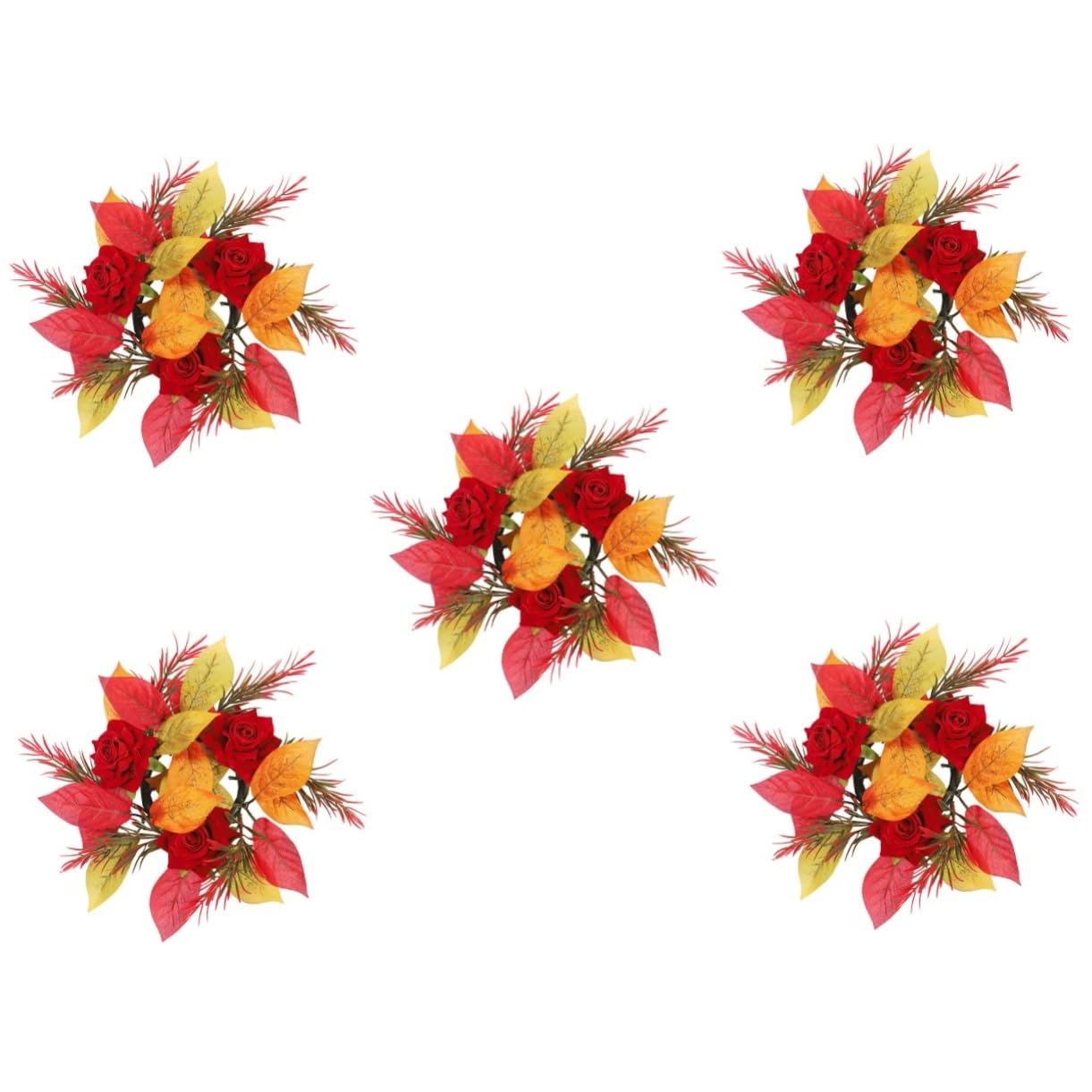 Cabilock 5 Piezas Guirnalda De Candelabro Guirnalda De Puerta Decoraciones De Guirnaldas De Fiesta De Hojas Verdes Guirnalda De Mesa Decoraciones Verdes Velas Verdes Flor De Seda