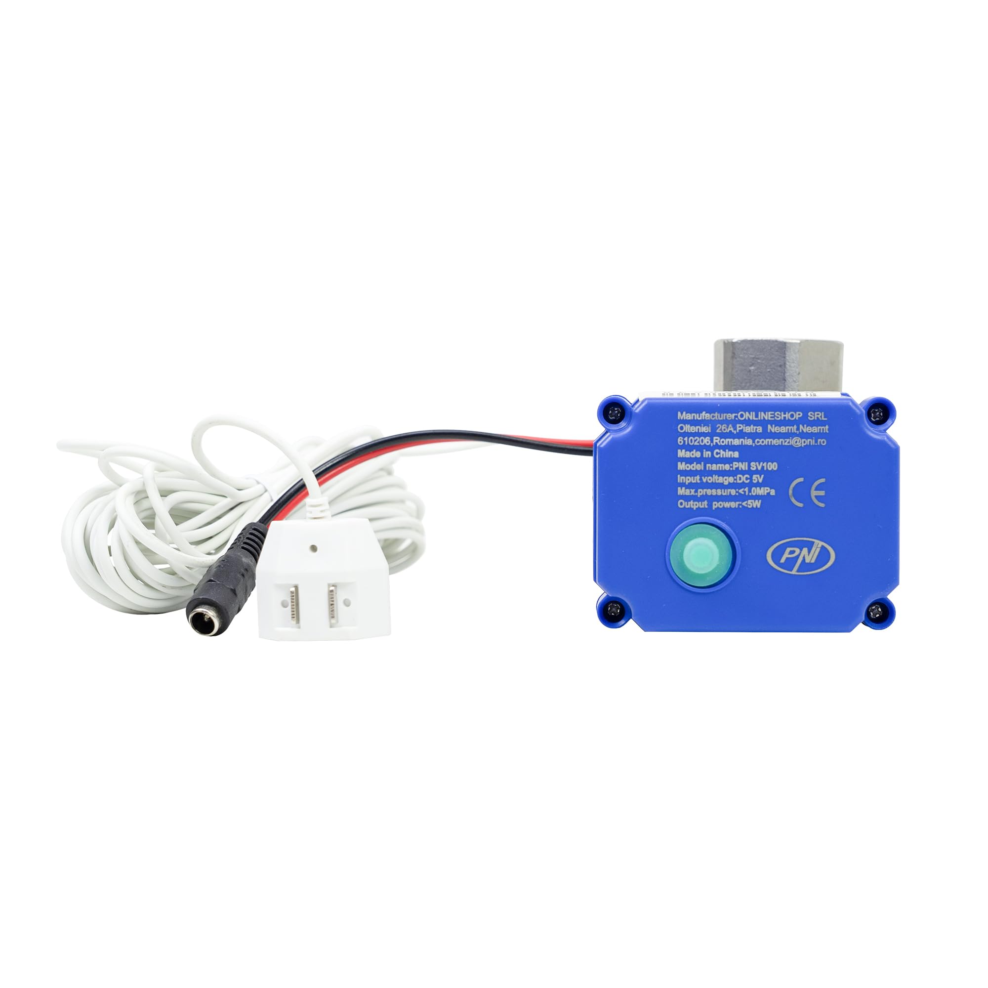 PNI SV100 PRO - Kit anti-allagamento con sensore e elettrovalvola DN20 (3/4"), 1.0 MPa, IP65