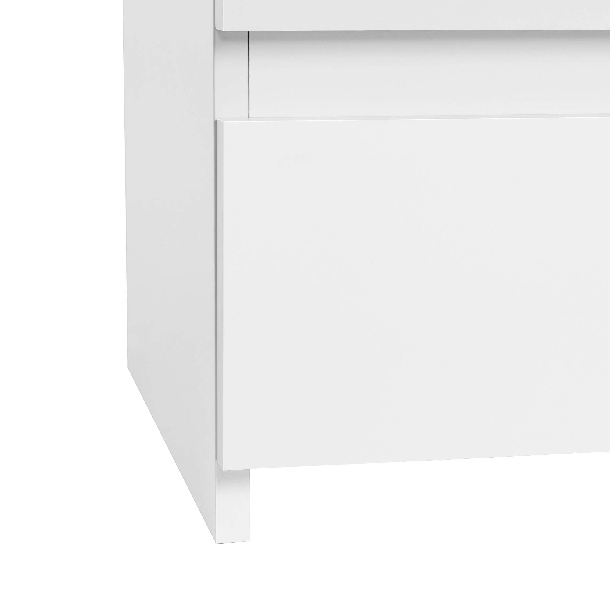 Yaheetech Nachttisch Boxspringbett Nachtschrank Nachtkommode mit 3 Schubladen Schlichter Beistelltisch Sofatisch Schubladenschrank für Schlafzimmer/Wohnzimmer, Weiß