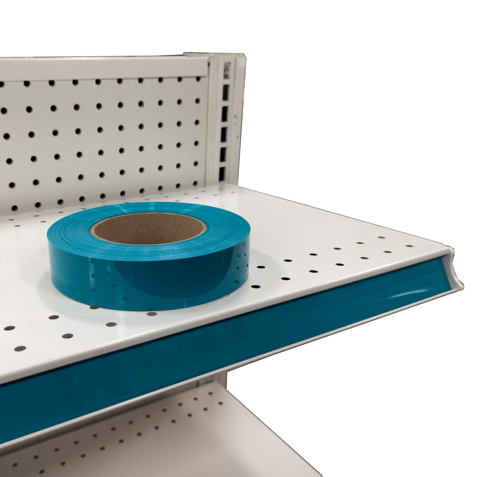 STORE FIXTURES DIRECT Decorative Gondola Shelving Vinyl Insert for Ticket Channel 130' x 1.25", Teal