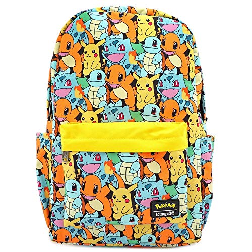 Loungefly x Pokemon Starters Mochila de nylon estampada, Laptop, multi-colored, One Size 1 61Oay8T-LSL