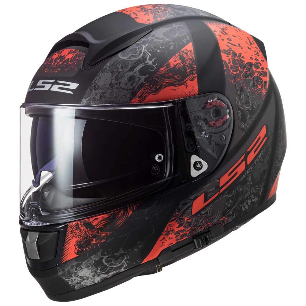 FLT☆ LS2 Motorcycle helmets FF397 VECTOR FT2 SWIPE MATT BLACK RED