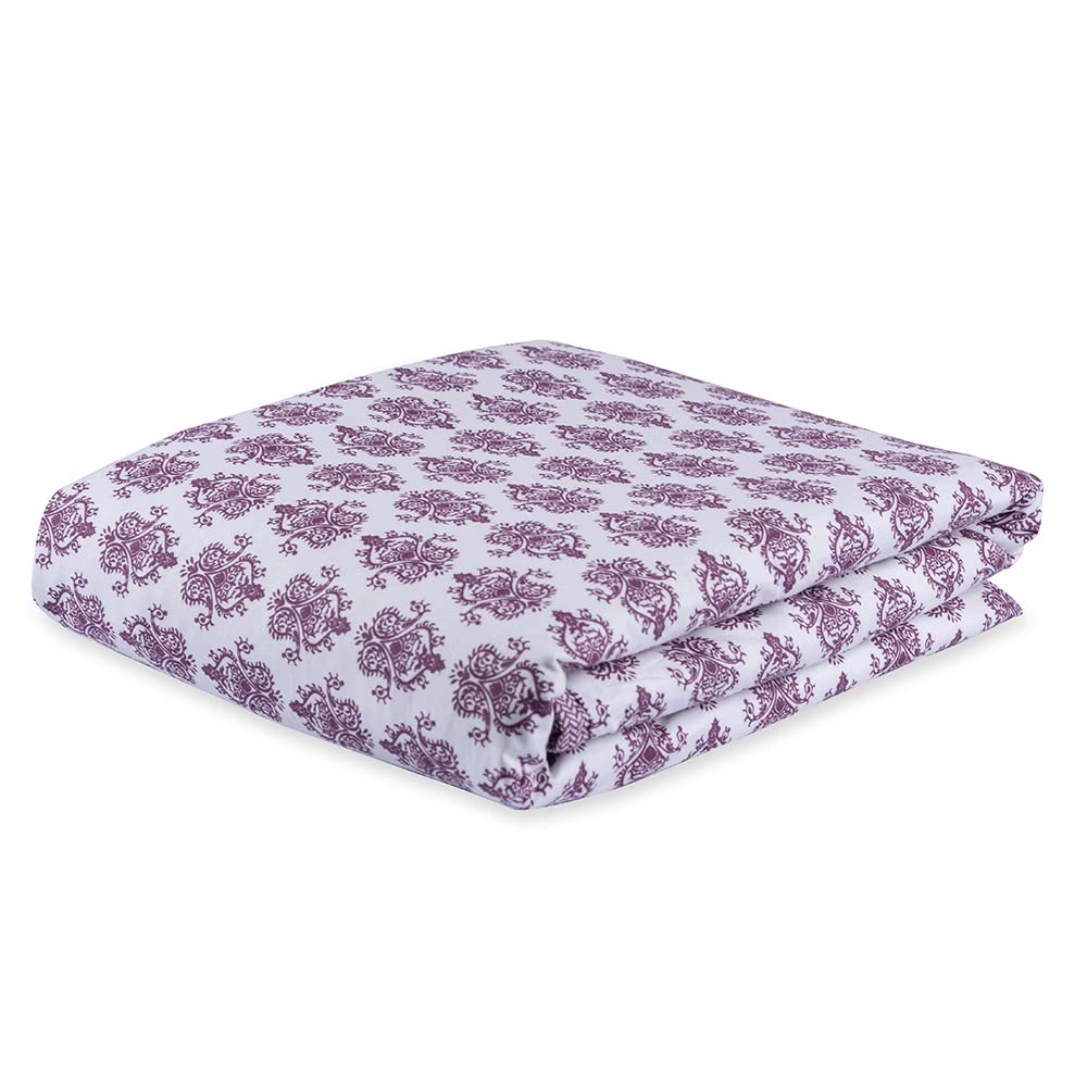 Wakefit Dohar Double Bed | 100% Cotton Blanket for Double Size Bed, Quilt | 110 GSM | Reverisible AC Blanket | 90x82 Inches - Susane Burgundy