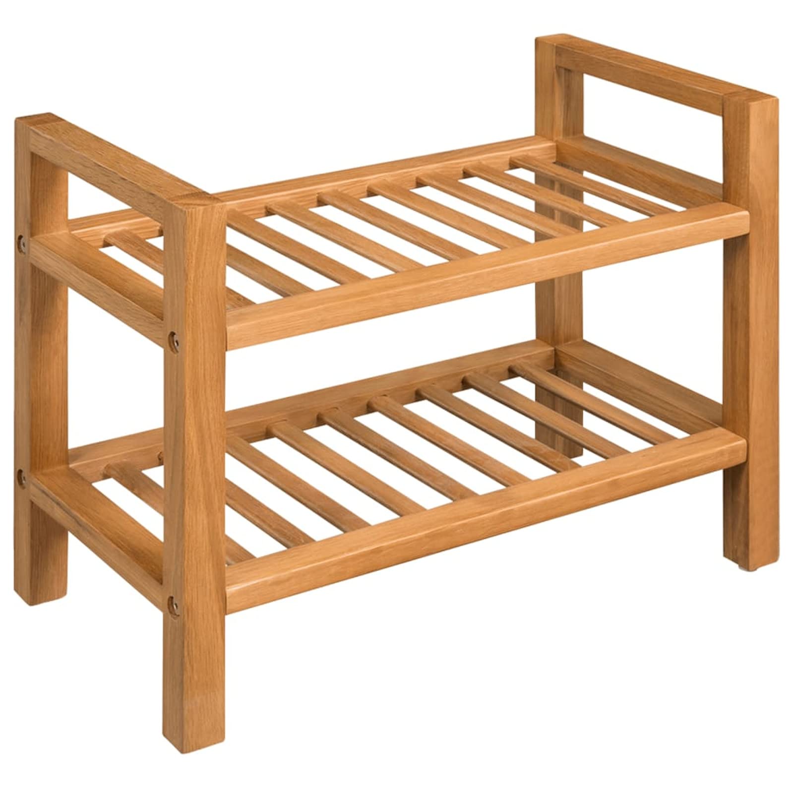 Prodotti per la casa Organizzazione Scarpiera Scarpiera con 2 ripiani 50x27x40 cm Rovere Massiccio