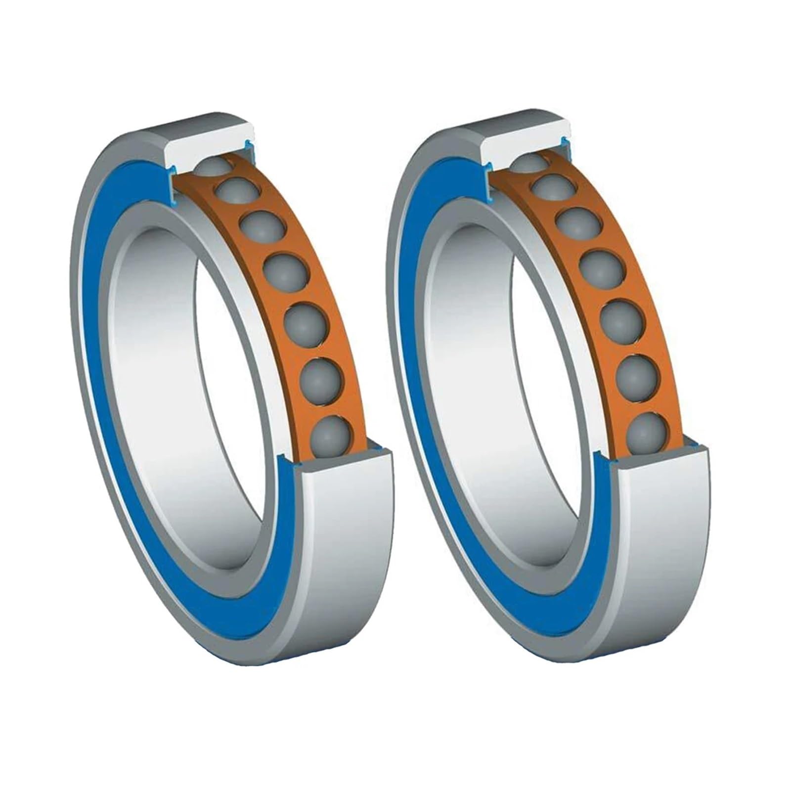 YMUGUEGH 1pair H7010C 2RZ HQ1 P4 DGA 50X80X16Bearings Speed Spindle Bearings Si3N4 Ceramic Balls