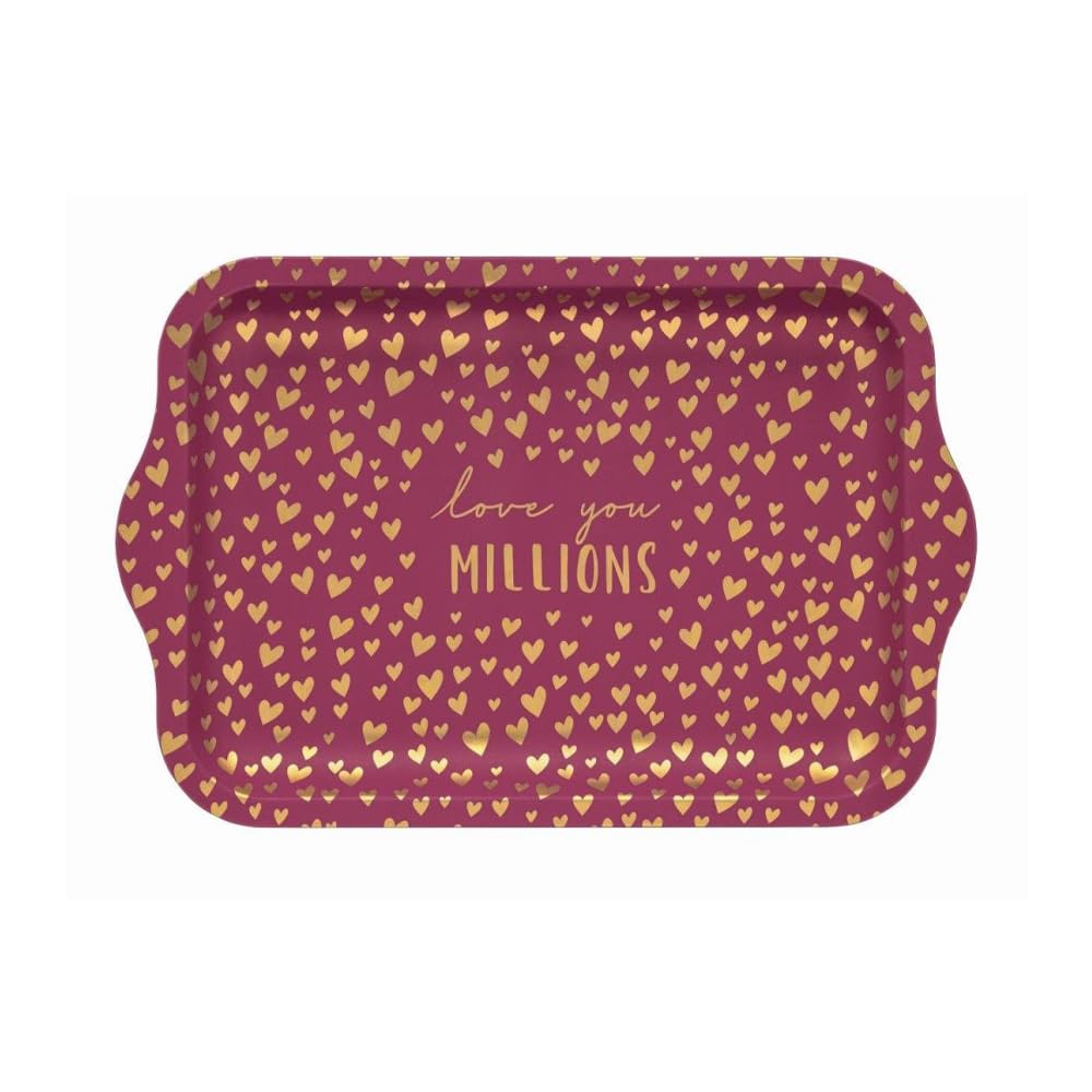 Sara Miller Little Gestures Love You Millions Hearts Small Tin Tray 240 x 158 x 11mm