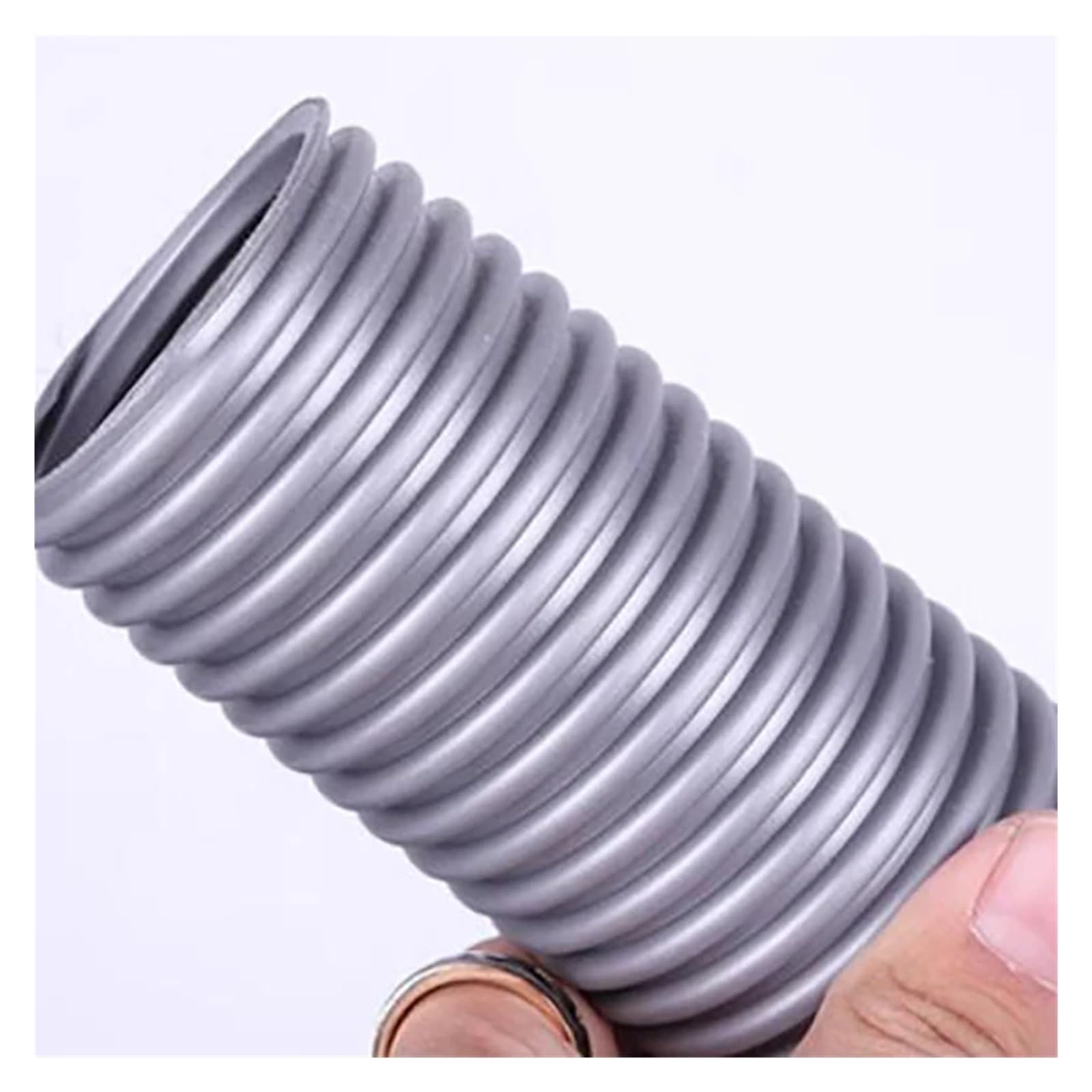 Tubo Flessibile For Aspirapolvere In PVC Grigio, Aspirazione Polvere, Tubo Di Scarico Fumi, Tubo Dell'aria, 1 Metro, Diametro Interno 30-100 Mm, 1000 Mm, 1 Pezzo(Inner Diameter 35mm)