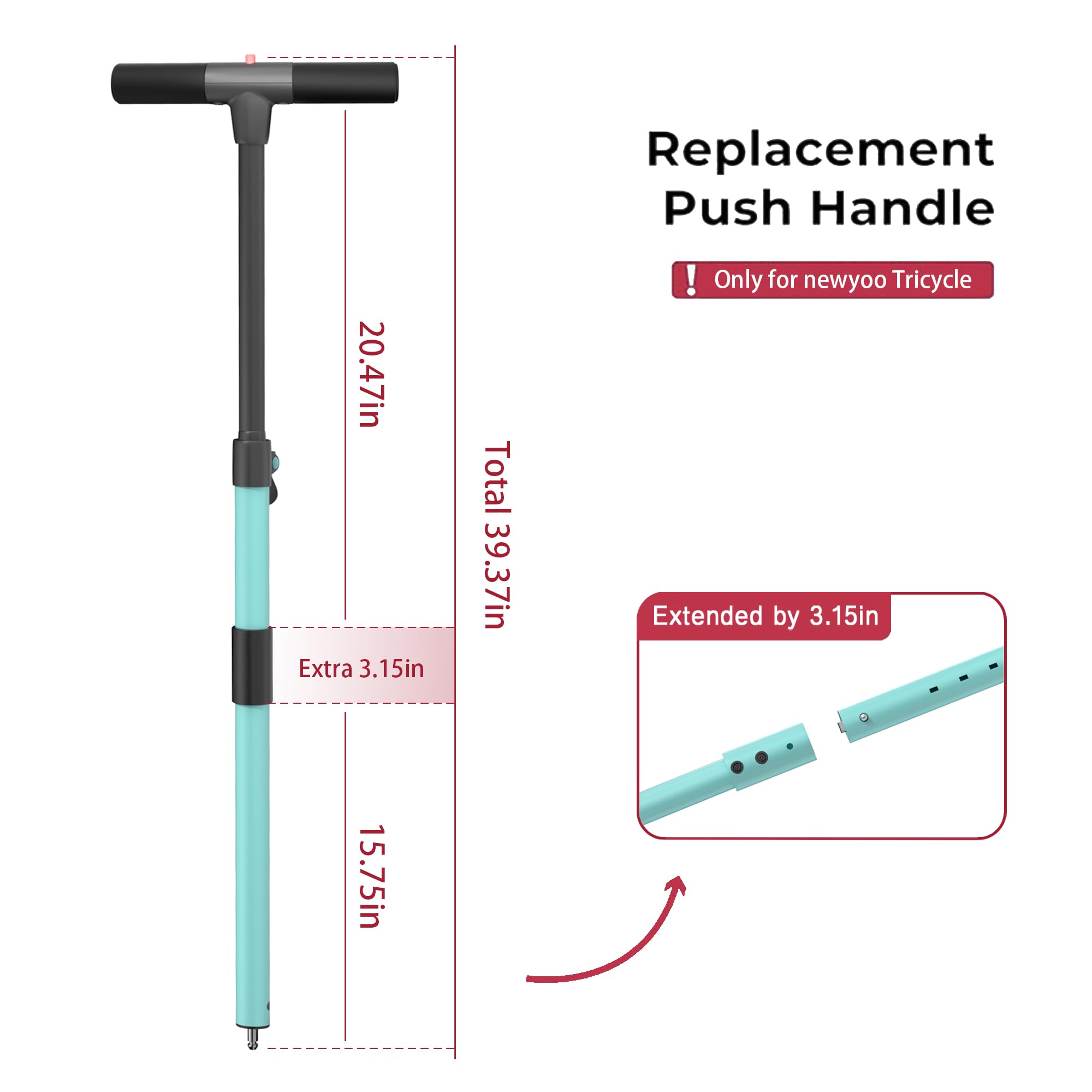 Mango De Empuje Para Triciclo Newyoo – Compatible Con Modelo TG-HEI1