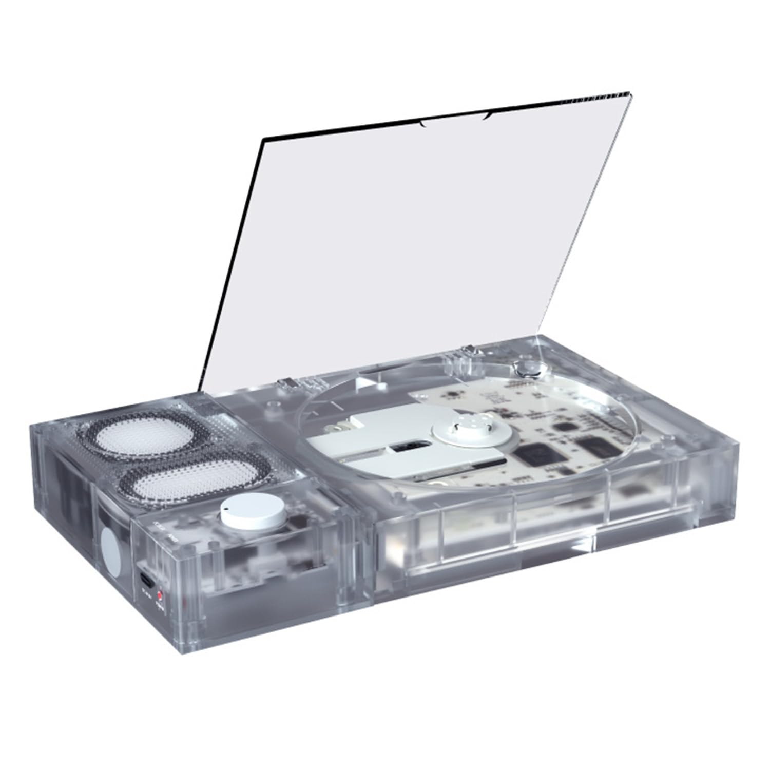 Lettore CD portatile con connettività Bluetooth, altoparlante staccabile, display a LED e batteria ricaricabile per uso domestico e auto