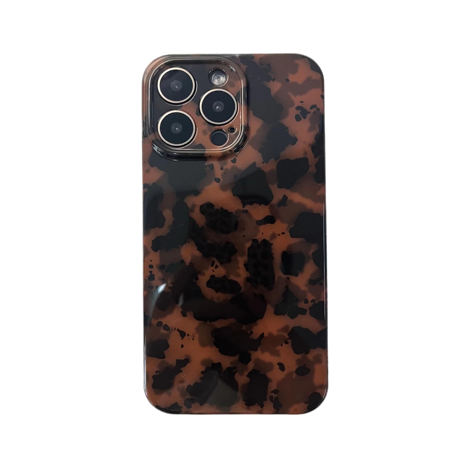aaknhen Tortoise Shell Phone Case Compatible for iPhone 14 Pro Retro Leopard Cheetah Print Chic Animal Pattern Flexible Soft TPU Protective Cool Girls