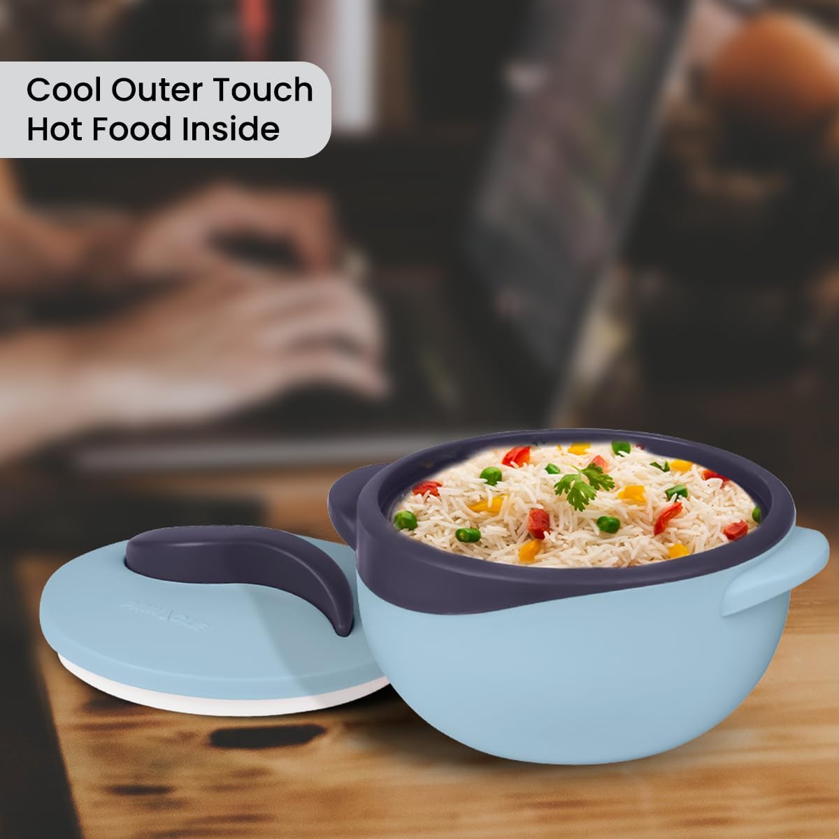 Pinnacle Insulated Casserole Dish with Lid 3 pc. Set 2.6/1.5/1 qt. Hot Pot Food Warmer/Cooler –Thermal Soup/Salad Serving Bowl- Stainless Steel Hot Food Container–Best Gift Set for Moms –Holidays