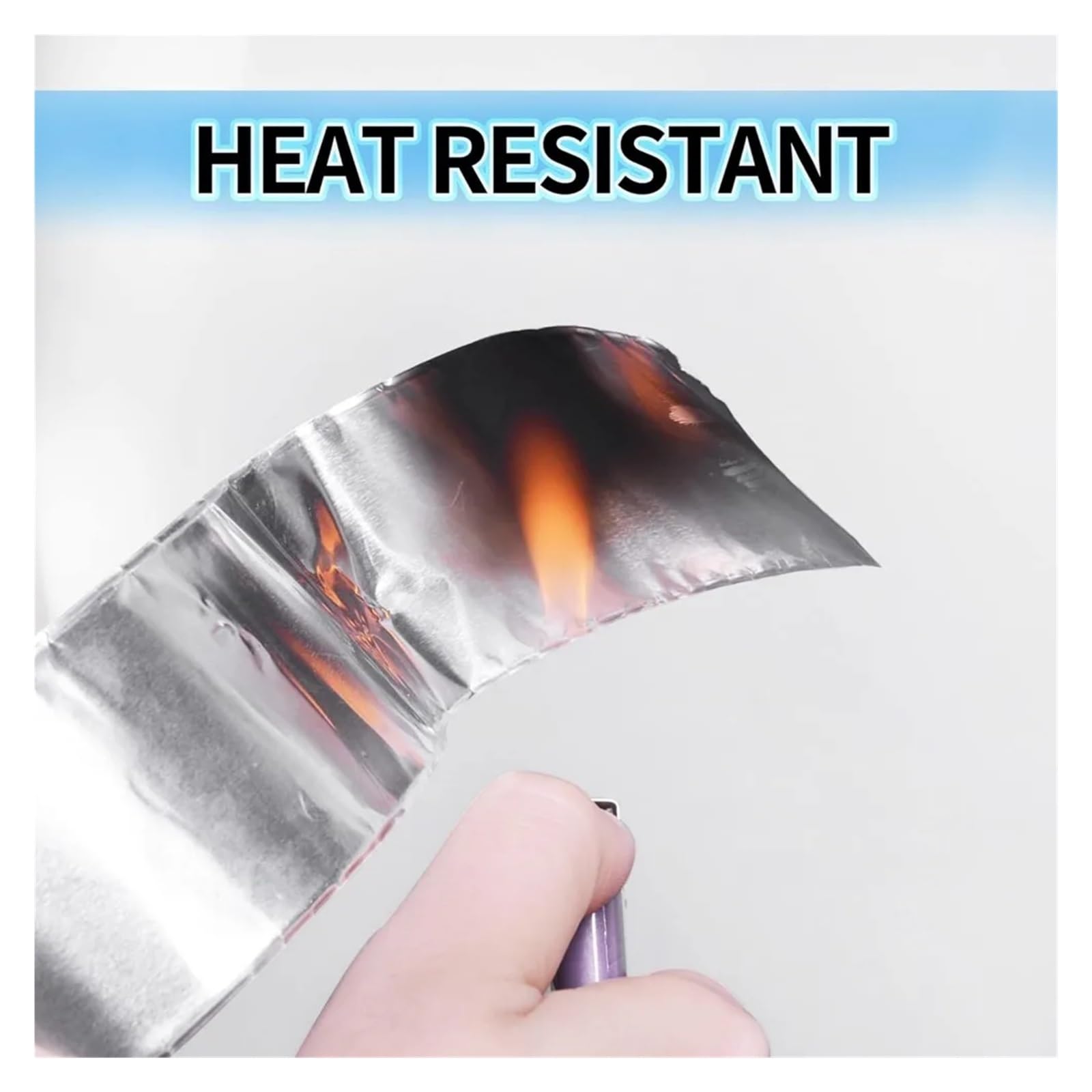 Nastro in alluminio argentato resistente al calore, adesivi anti-perdite, riparazione di toppe, nastro adesivo anti-perdite, adesivi impermeabili for cucina(10M (1 ROLL)_5CM)