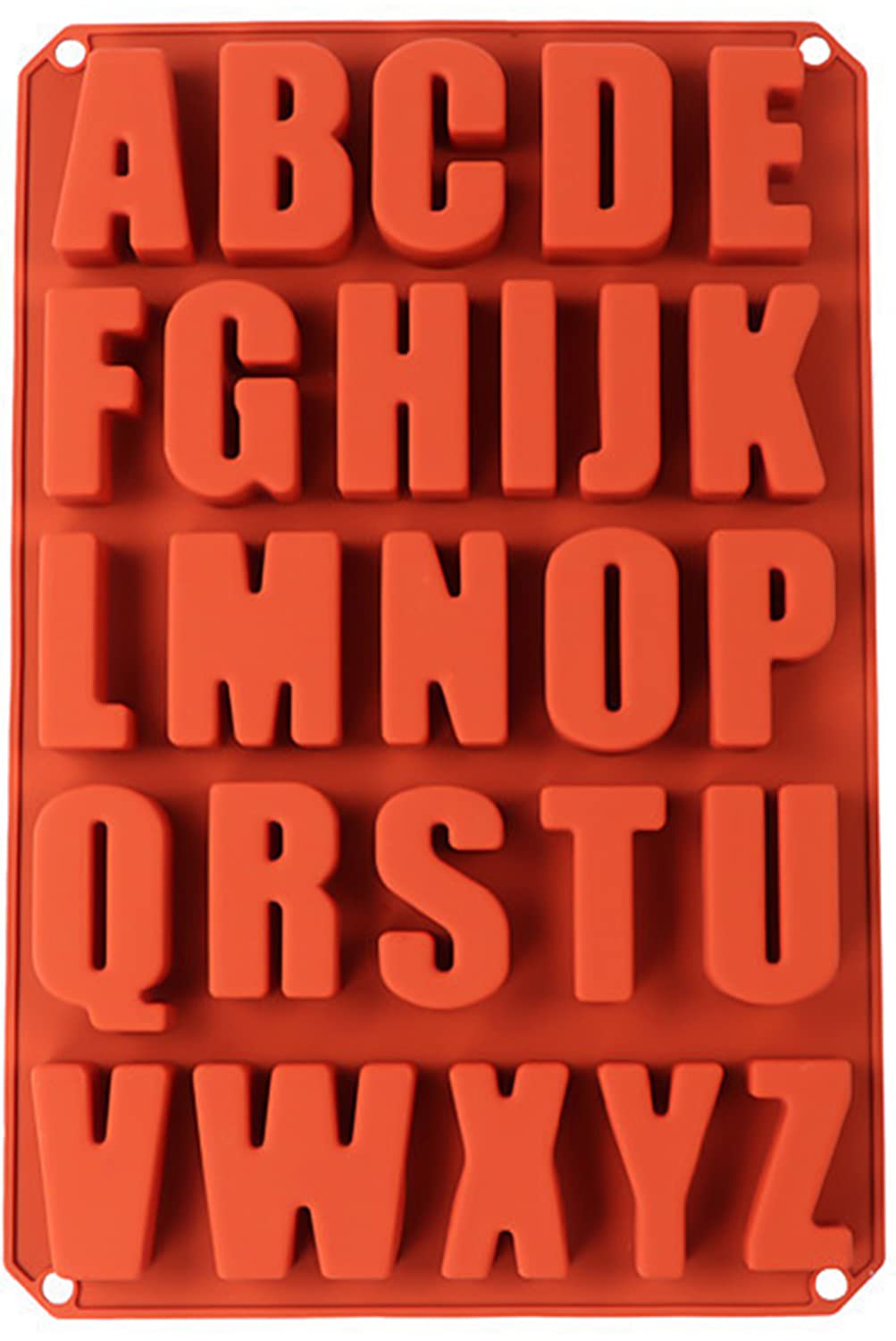 Silicone Letters Mold Large 26 Cavities Alphabet Chocolate Baking Mold Resin Mold Easy to Release Cake Biscuit Pan Handmade Soap Mold Ice Cube Tray