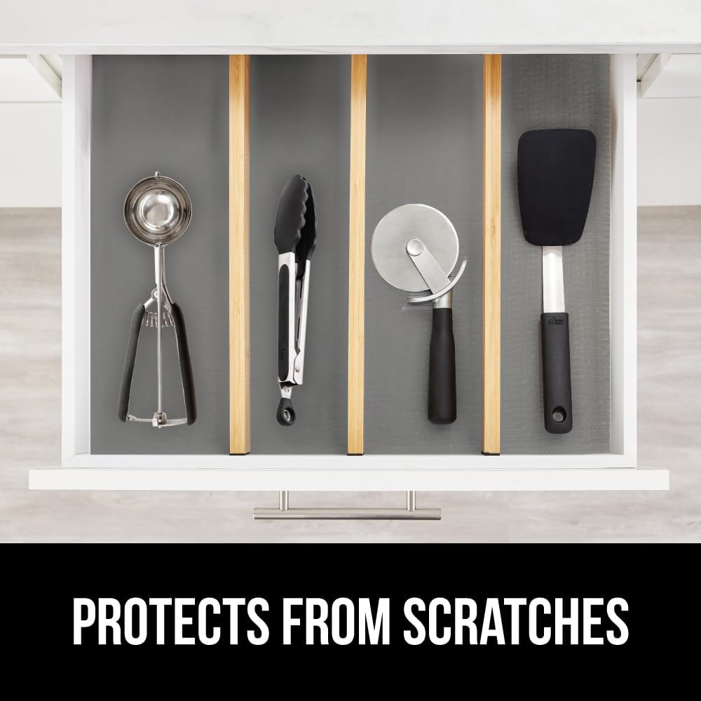 GORILLA GRIP® Peel and Stick Paper, Removable Cover for Books, Shelves, Countertops, Drawers, Cabinets and Crafts, Easy Install Kitchen Decor, Shelf, Drawer, Cabinet Liners, 17.5 in x 20 FT Gray