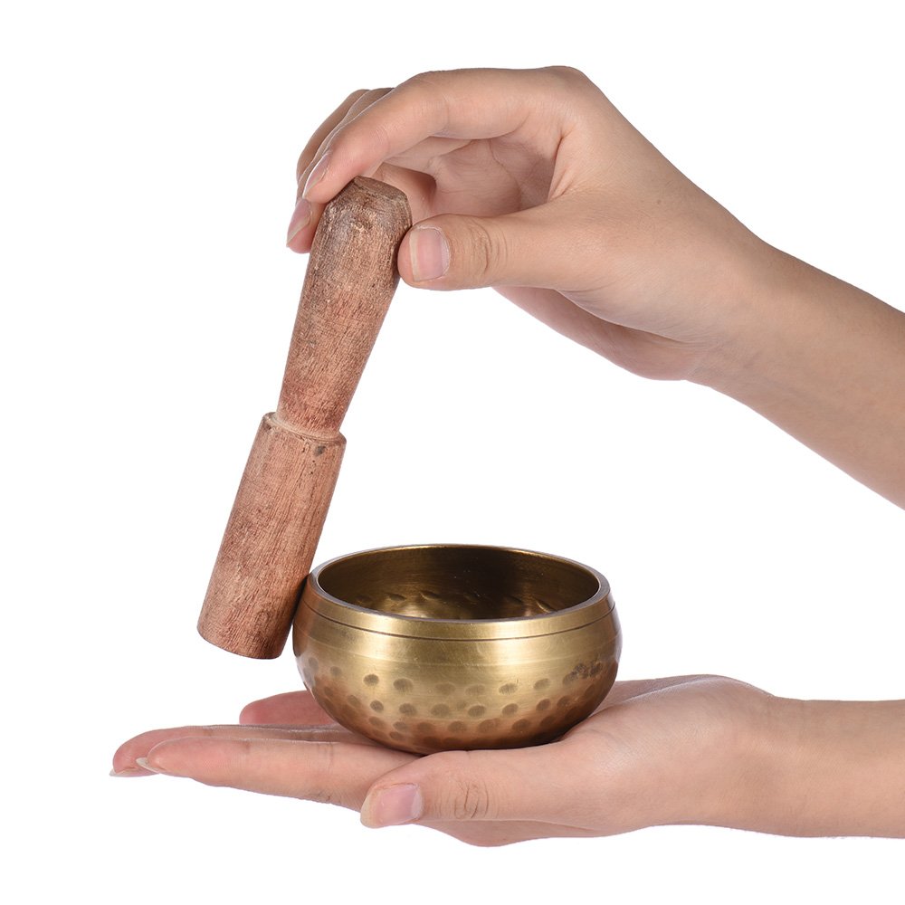 Btuty 3 Inch Handmade Tibetan Bell Metal Singing Bowl with Striker for Buddhism Buddhist Meditation Healing Relaxation Yoga - Image 4