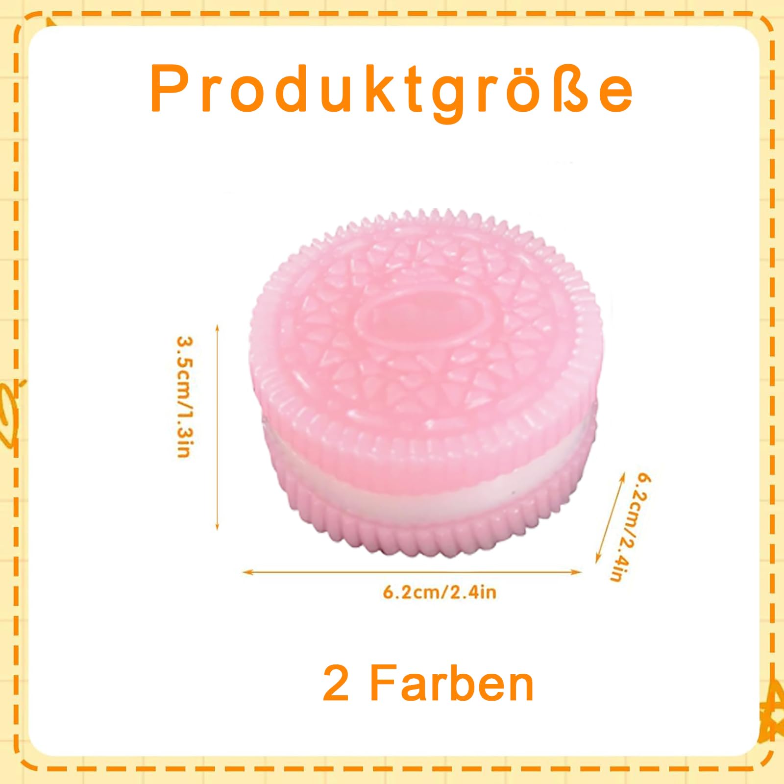 Yamobi Erdbeer Squishy – Anti-Stress-Spielzeug, 6,5 Cm, Weiches TPR-Material, Rosa