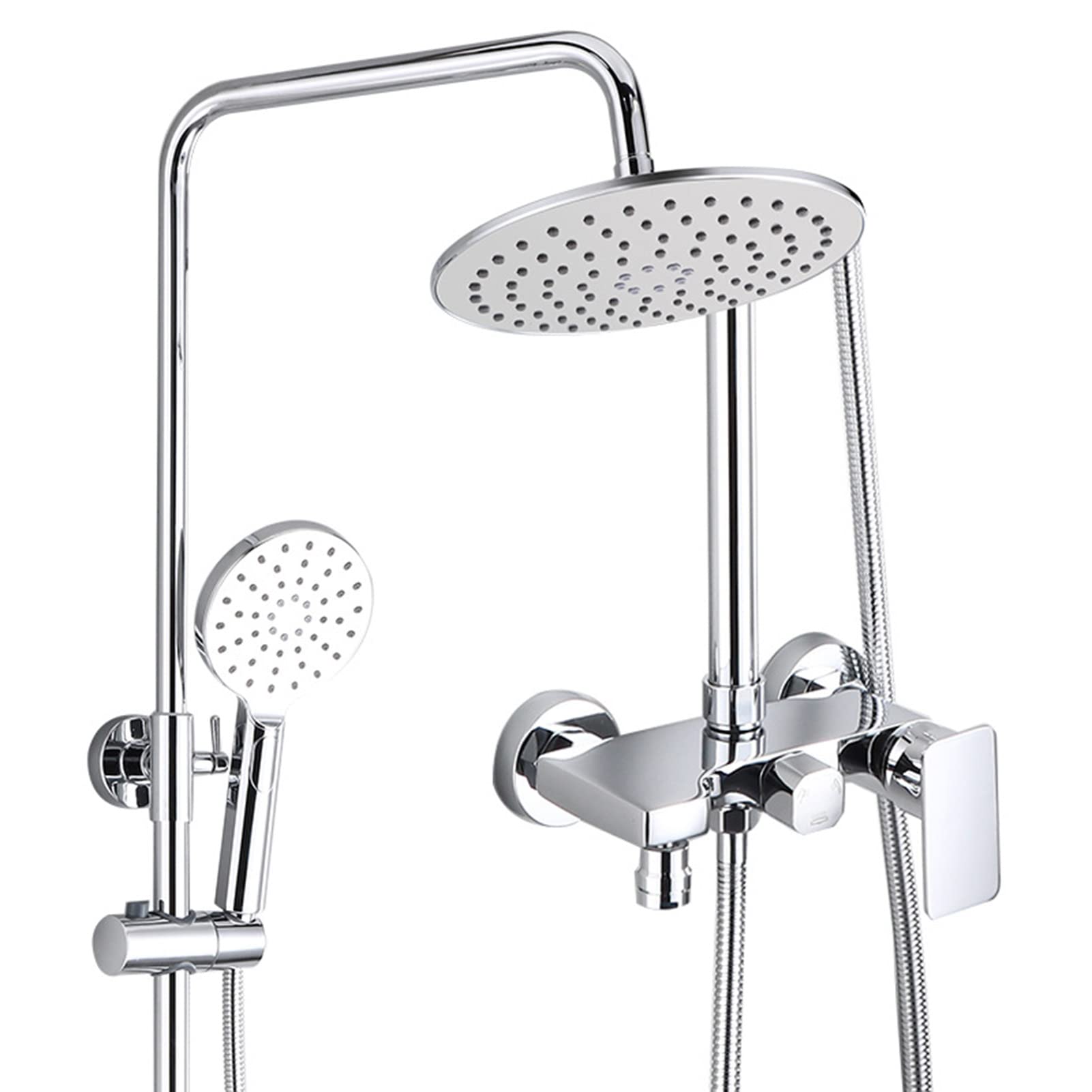 Système de douche combiné double sortie avec pommeau pluie et douchette