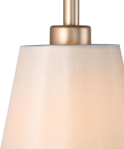 Miniatura 6 de Candelabros dorados para comedor, modernas lámparas lineales de isla de 3 luces con pantallas de tela para cocina, dormitorio, sala de estar