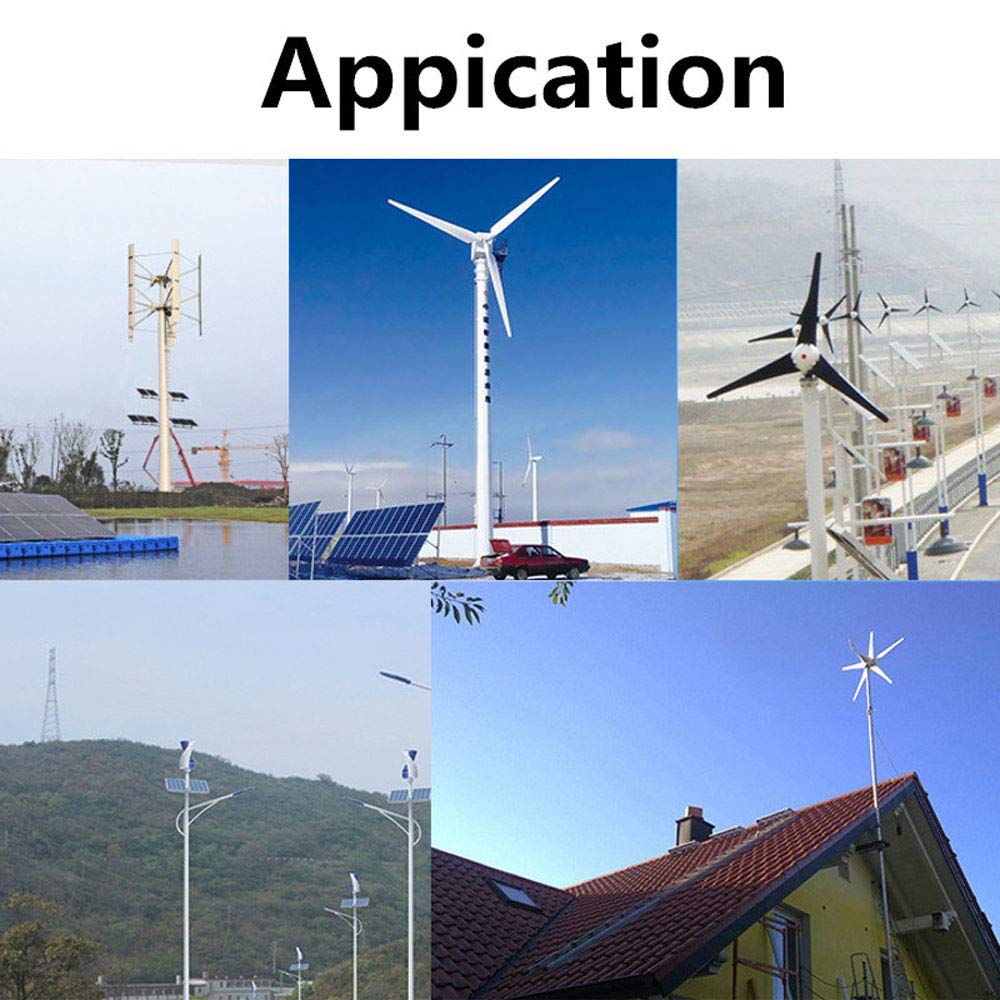 Generador de turbinas eólicas Horizontal, 6000W 12V/24V/48V Energías para el hogar al Aire Libre Molino de Viento Turbinas de energía Generador de Viento de Carga
