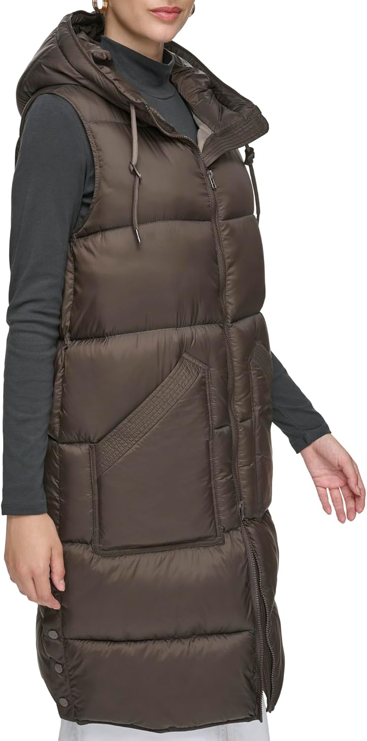 Andrew Marc Women's Kerr Long Quilted Puffer Vest - Image 3
