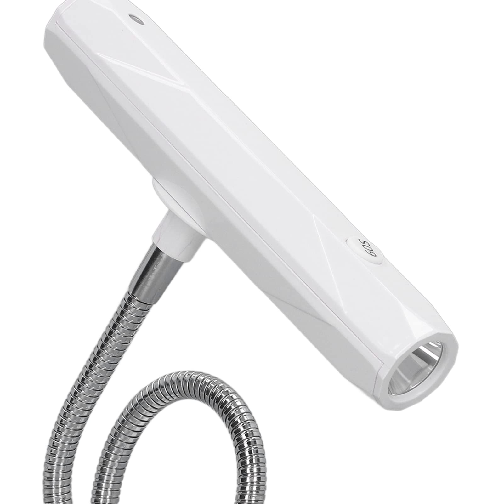 Pilipane Lámpara de uñas de cuello de cisne Luz de uñas de cuello de cisne de escritorio LED recargable de secado rápido para manicura Base estable Lámpara de arte de uñas portátil (Blanca)