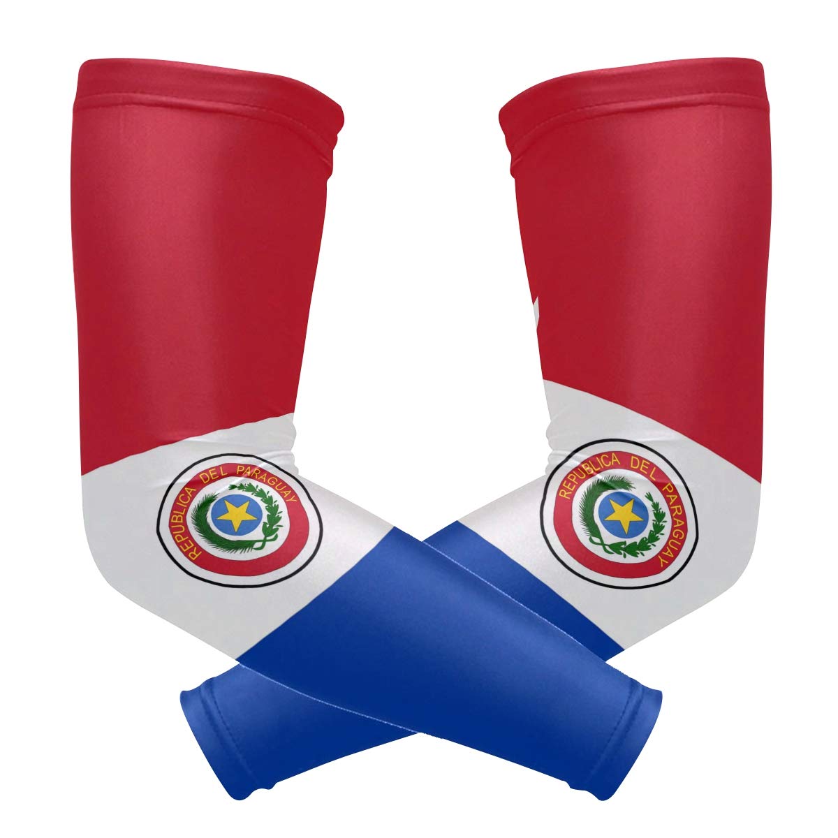 poeticcity Paraguay Flag 1 Pair Arm Sports Sleeves Cooling Warmer UV Protection