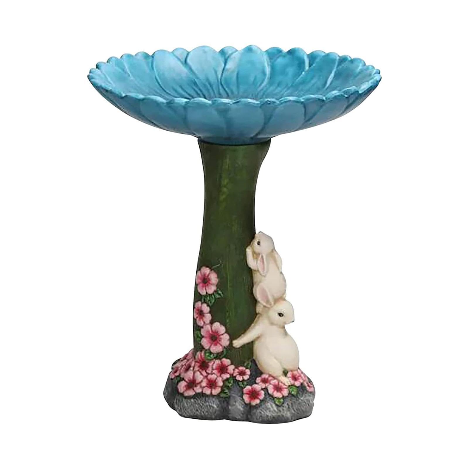 Resin Bird Bath Bowl- Frog Bird Baths for Outdoors | Animals Statue
