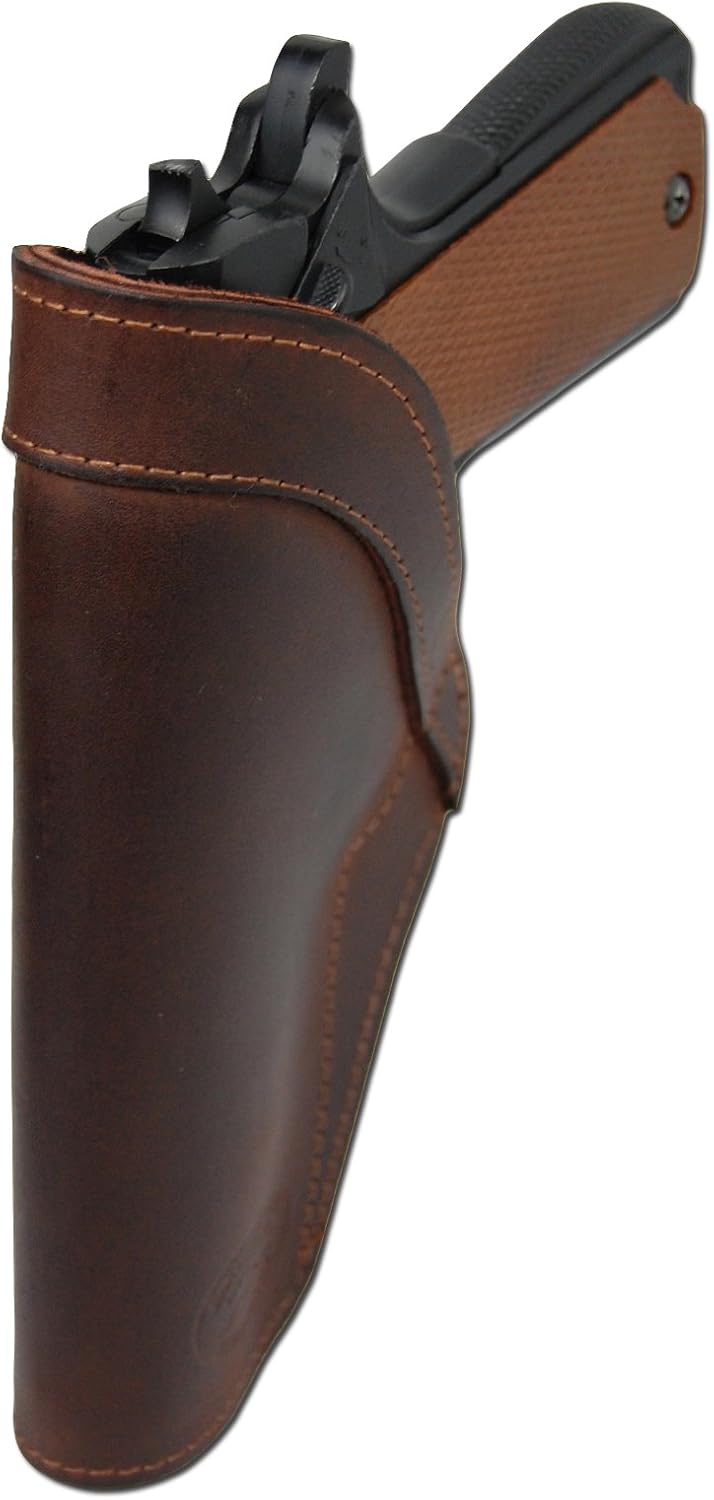 Barsony New Brown Leather Inside The Waistband Holster for Full Size 9mm 40 45