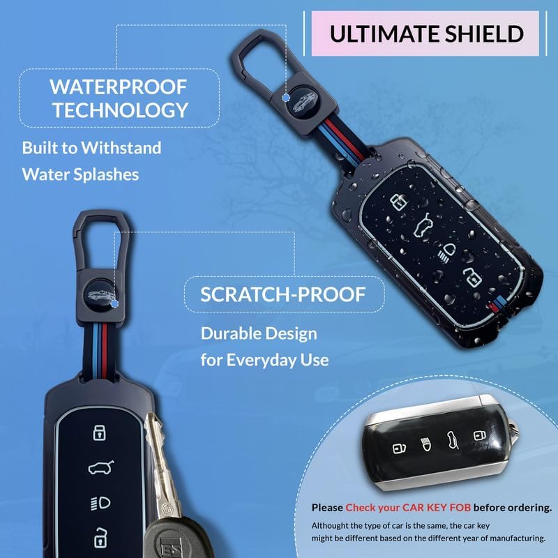 Image of NEODRIFT 'KeyShield' Car Key Cover for Tata Sierra (Shape 1, 04 Buttons) (360 Protection, Durable and Stylish)