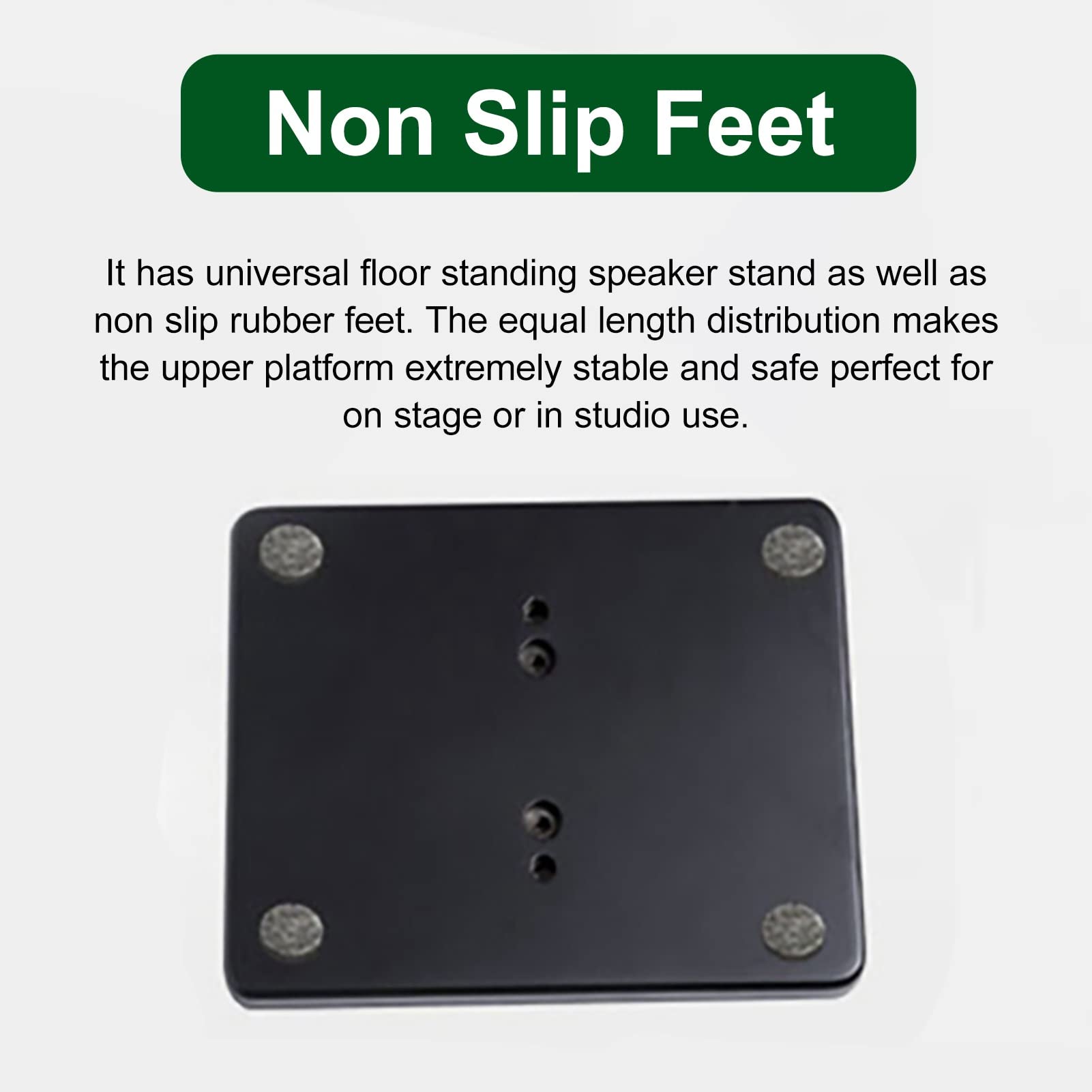 Doppio supporto per altoparlanti in legno per Home Theater e altoparlanti da scaffale, facile da montare, design robusto ed elegante