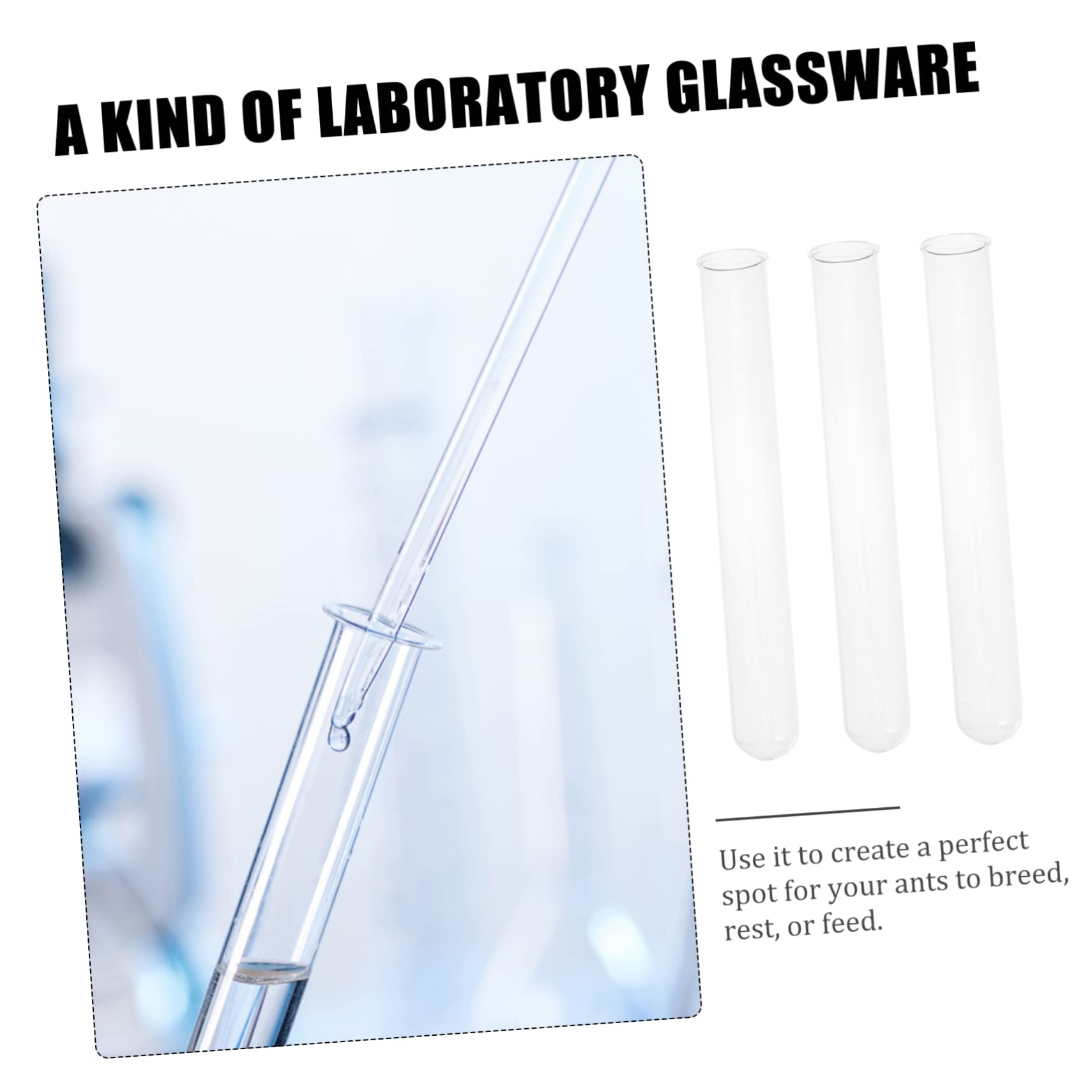ULTECHNOVO 10piezas Tubos De Ensayo De Vidrio Rizado Frascos Transparentes Para Experimentos Escolares Recipientes De Vidrio Para Liquidos
